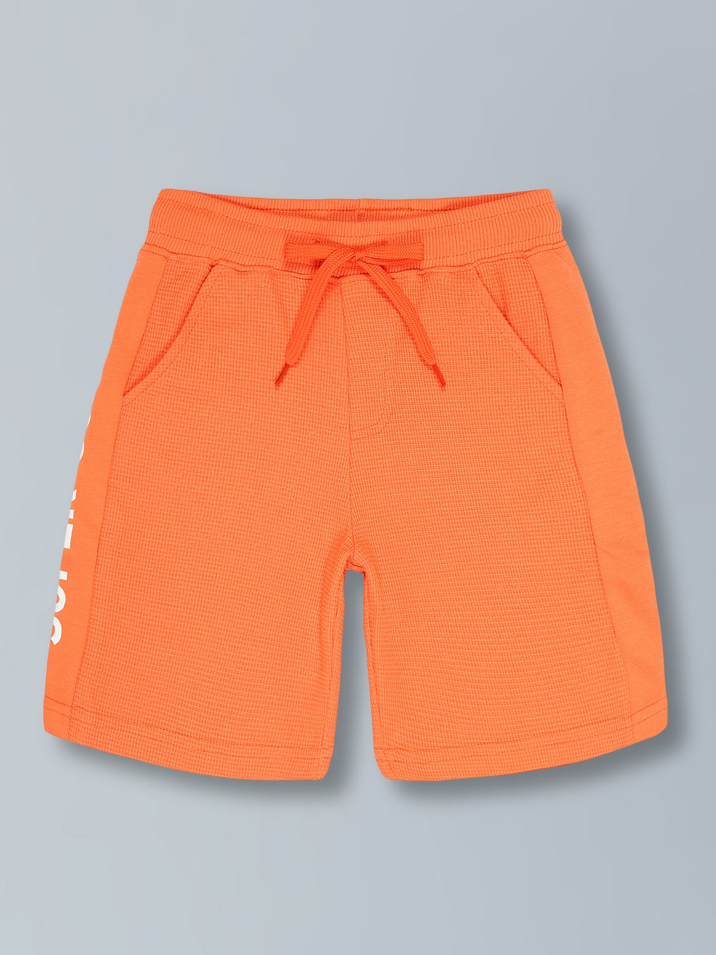 Boys Pure Cotton Textured knit Printed Shorts