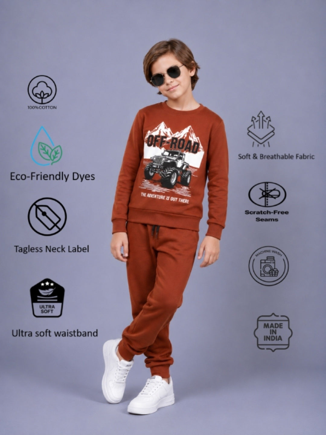 Boys Premium Soft Cotton full sleeve T-shirt and jogger pant Clothing Set