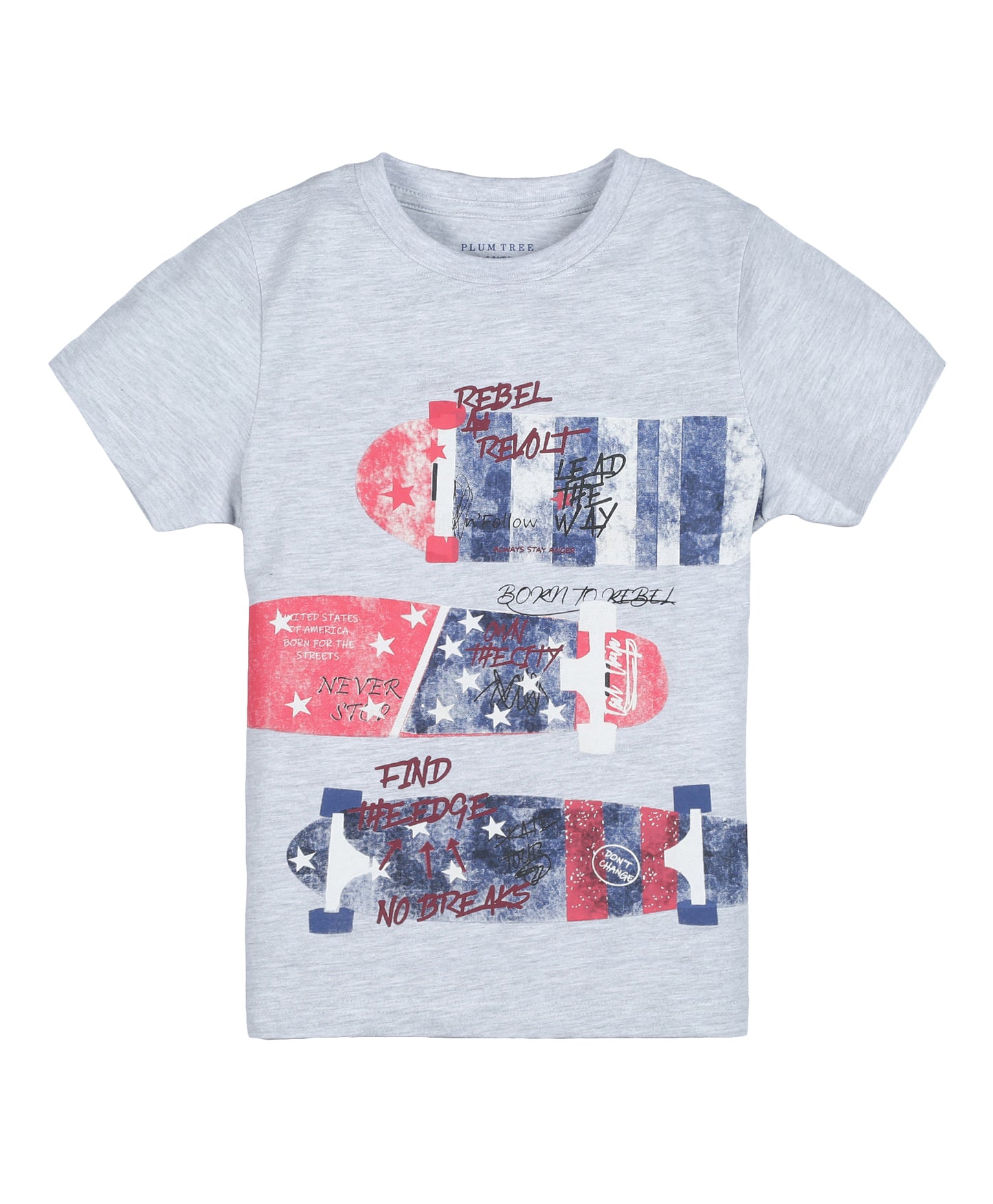Plum Tree Boys Half Sleeve Just Kidding Print T-shirt( Pack of 2)