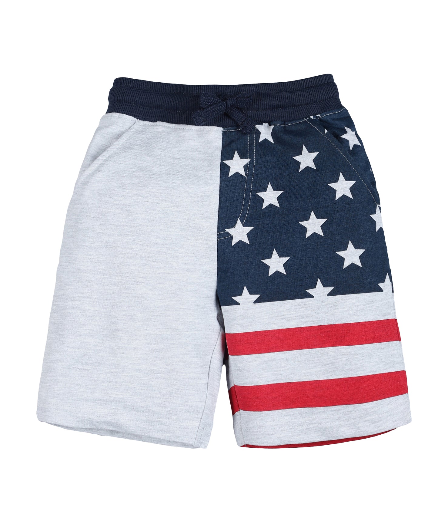 Plum Tree Boys USA Print short - Grey Melange
