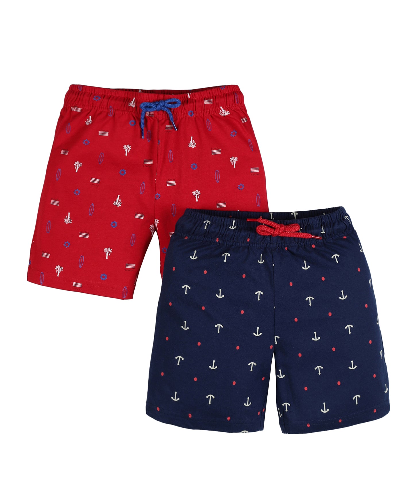 Plum Tree Boys Nautical Print shorts ( Pack of 2)