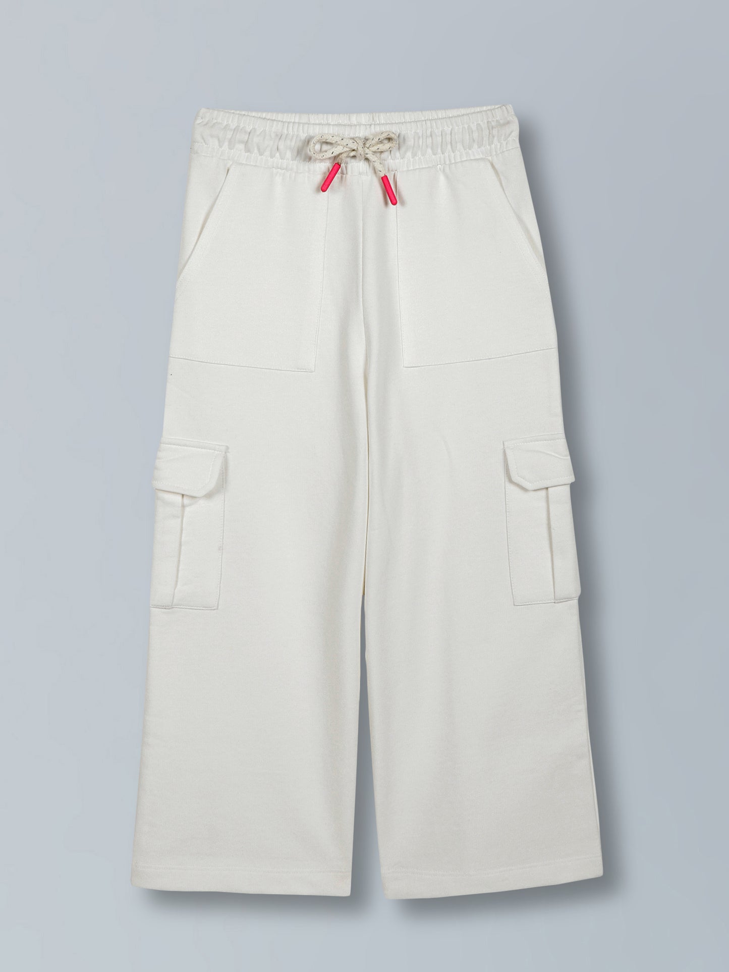 Girls Wide leg Relaxed Cargo Trouser - Beige
