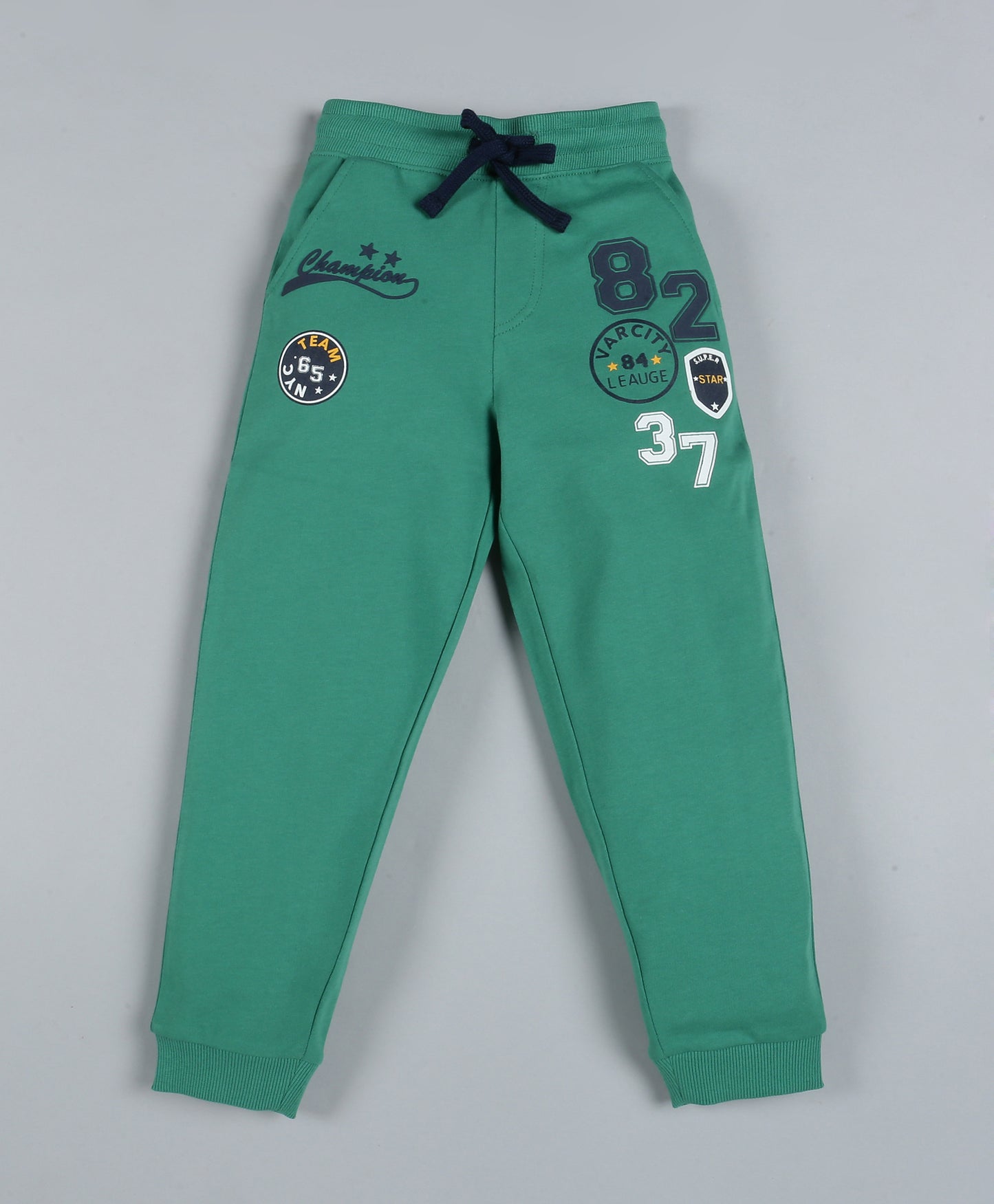 Plum Tree Boys NYC Team Print Jogger Track Pant-GREEN