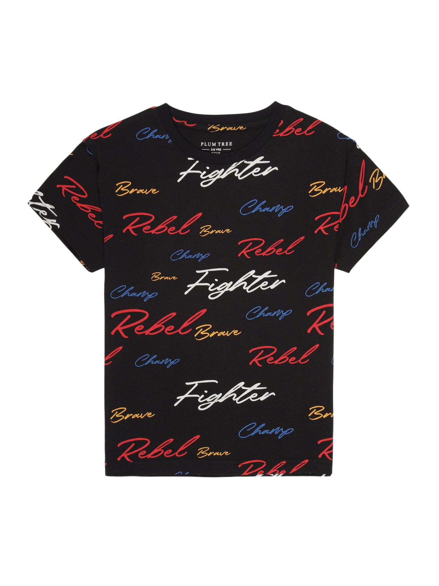 Boys 2 piece pure cotton All Over Printed Co-ordinating Top and Short Set-BLACK AOP