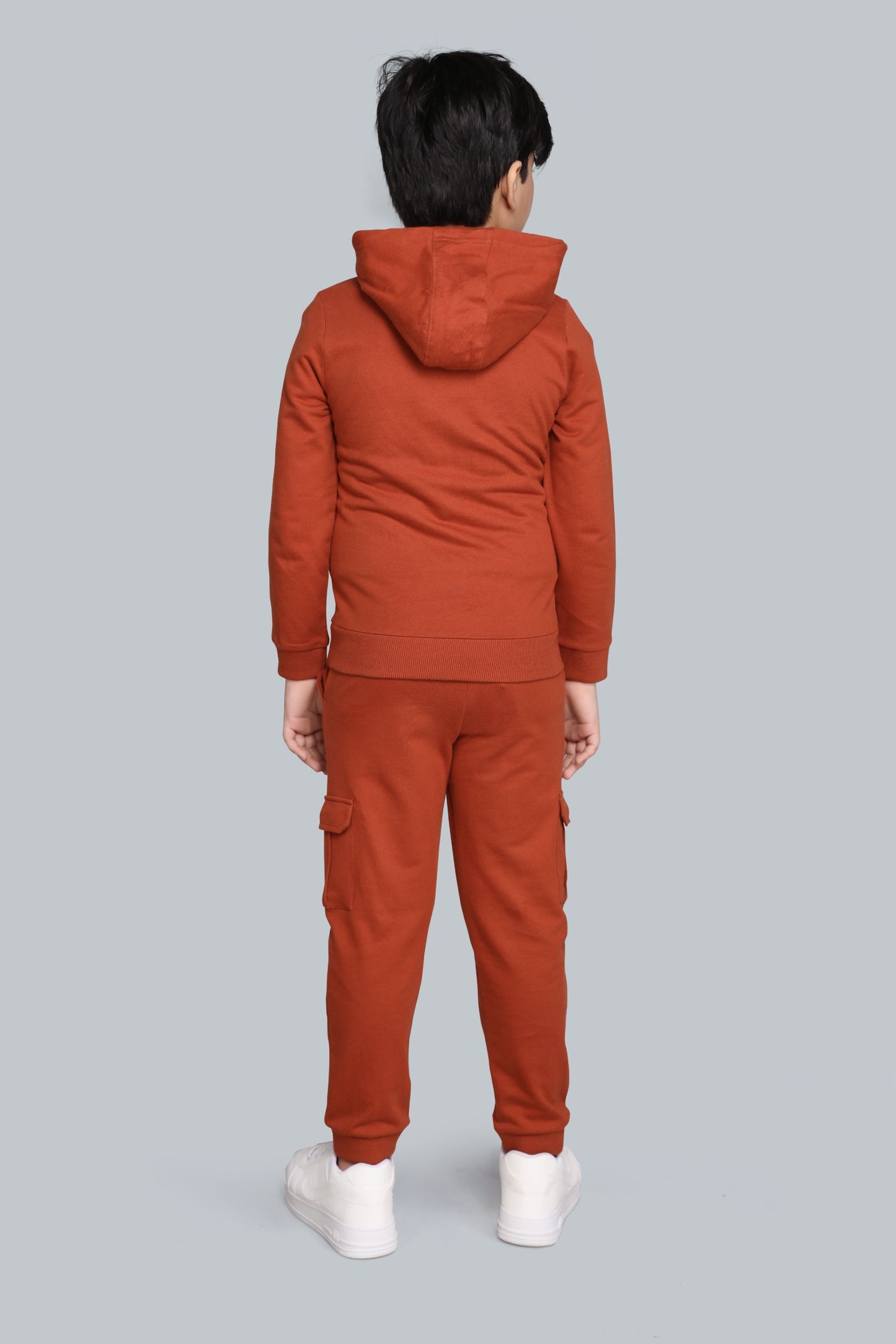 Boys Hooded Reversable Sequin Sweatshirt And Cargo Pocket Jogger Pants