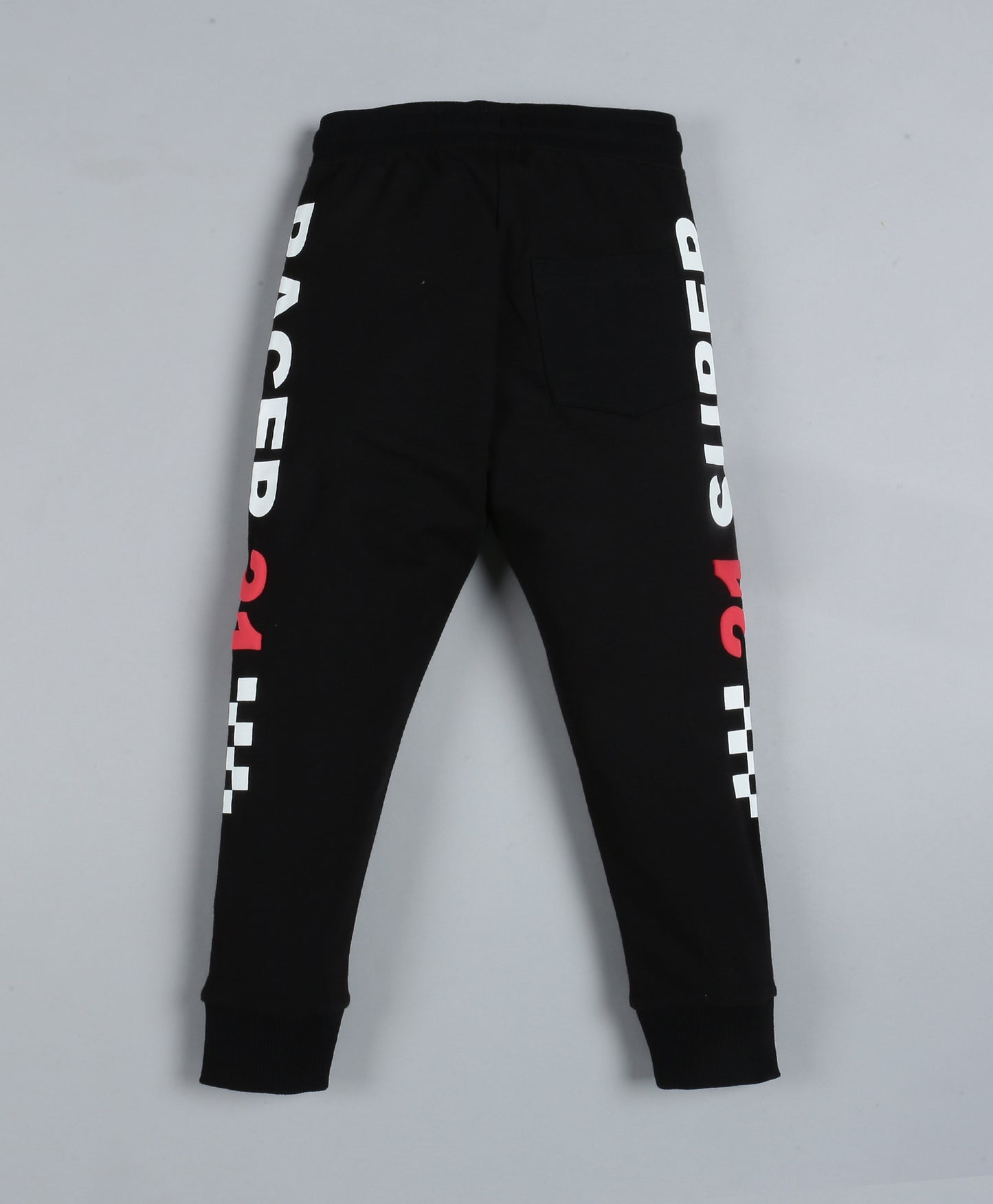 Plum Tree Boys Super Print Jogger Track Pant-BLACK
