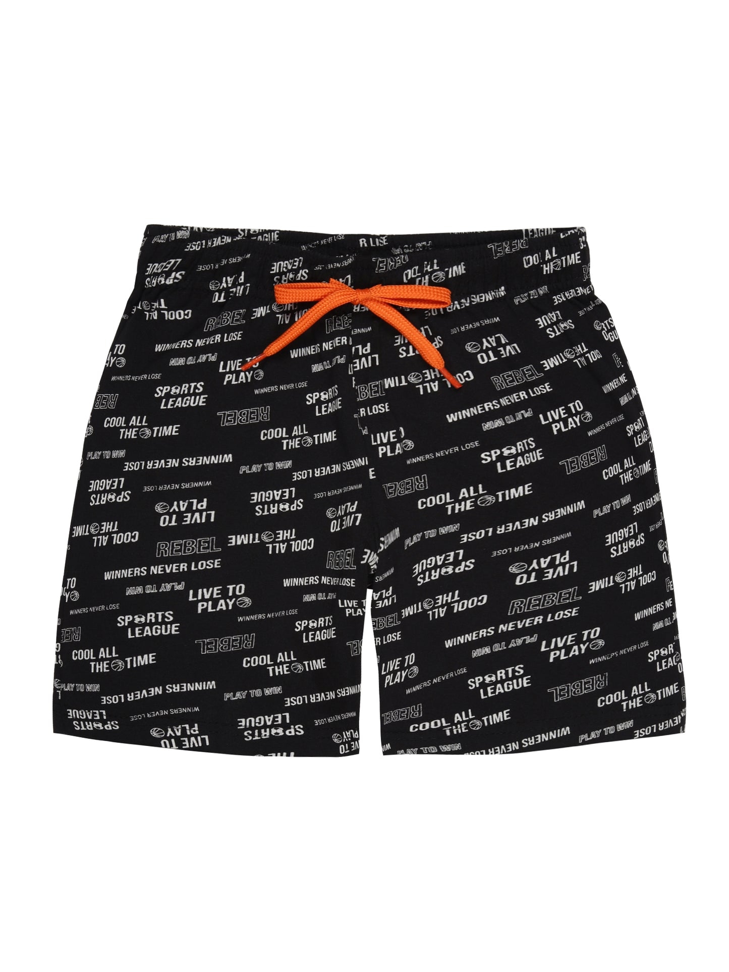 Boys Pure Cotton 2 pack All Over printed Jersey shorts-OFF WHITE BLACK