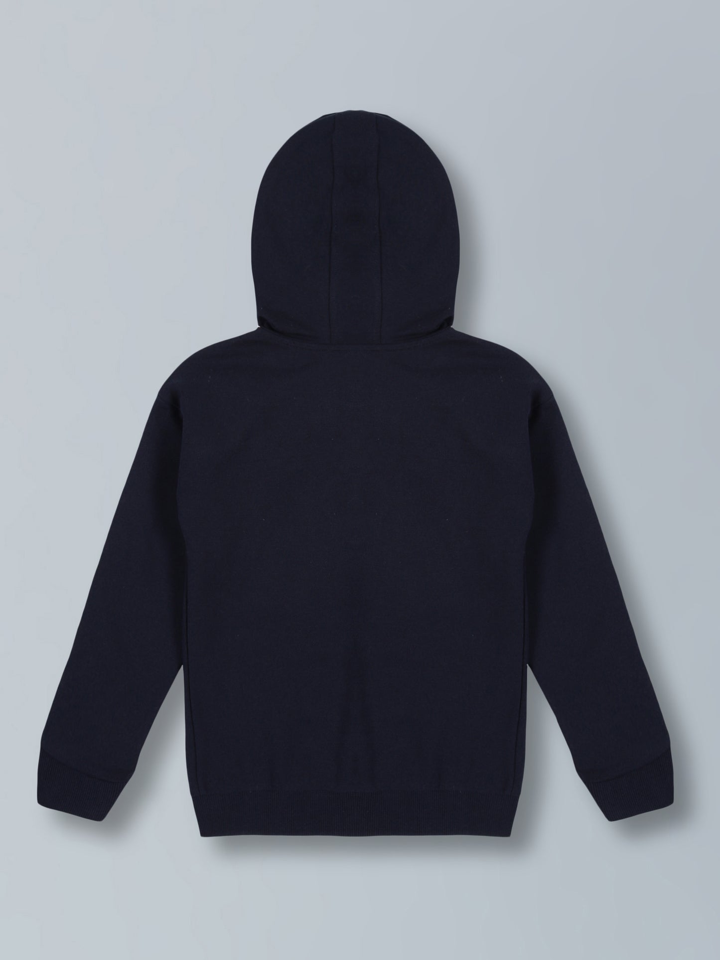 Los Angeles Print Hooded Front Open zipper Cotton sweatshirt- Navy/Winter Red