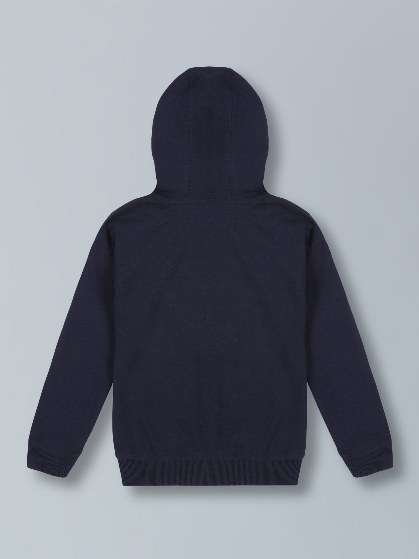 Always Easy & Cool Print Hooded Cotton Sweatshirt- Navy
