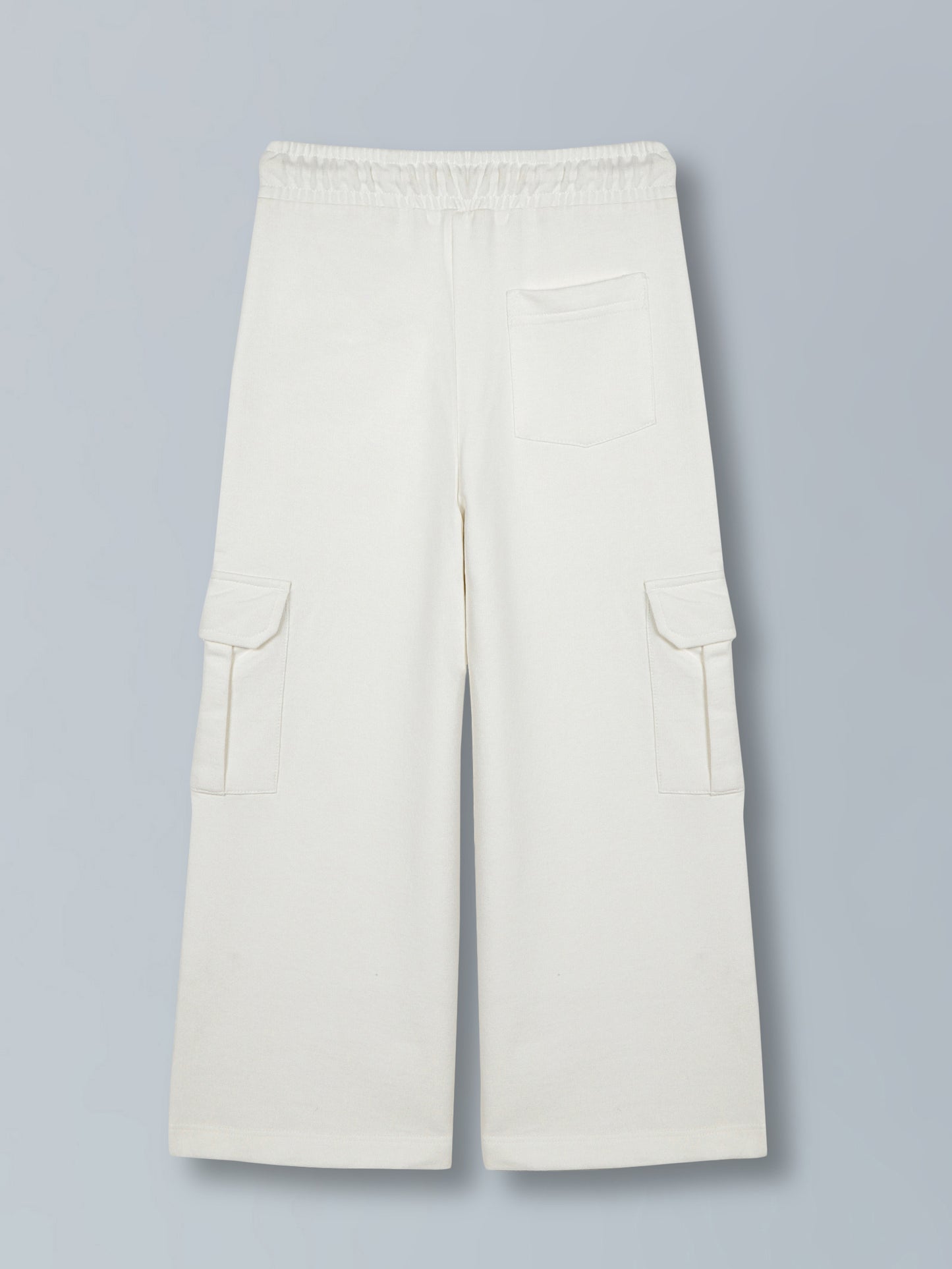 Girls Wide leg Relaxed Cargo Trouser - Beige
