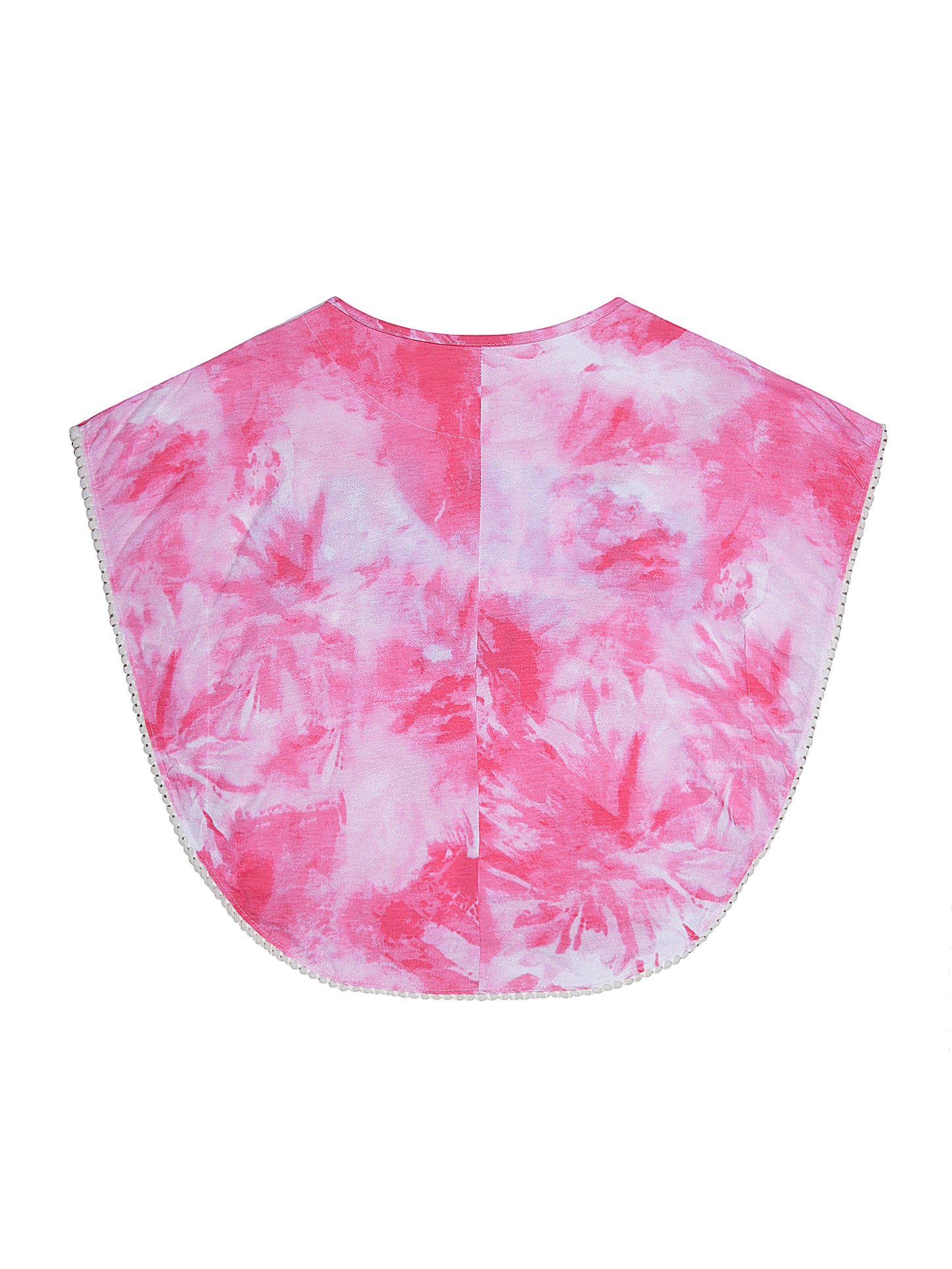 Girls Set of 2 printed Soft Rayon Poncho T-shirts-OFF WHITE YELLOW