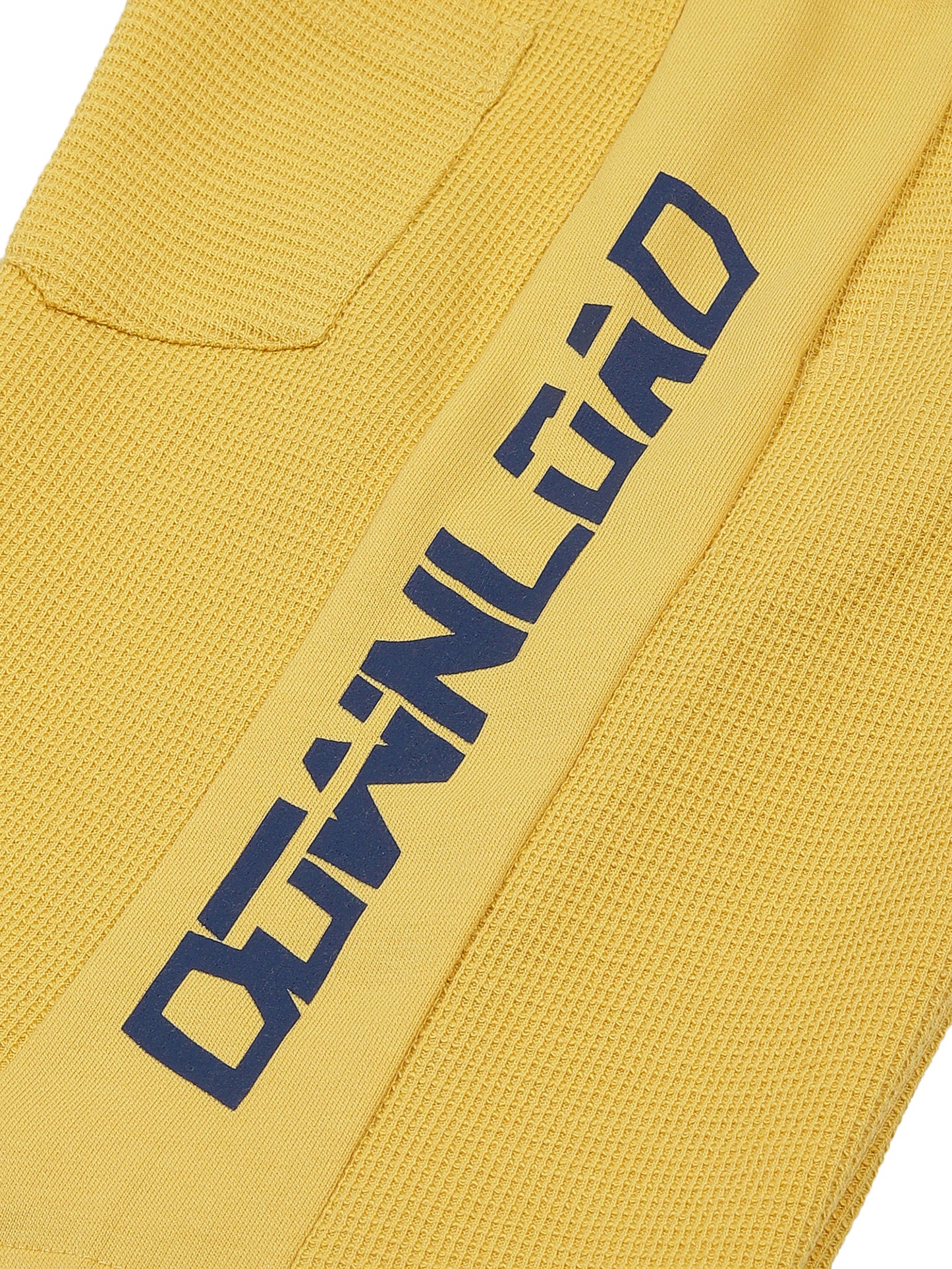 Boys Pure Cotton Textured knit Printed Shorts - Yellow