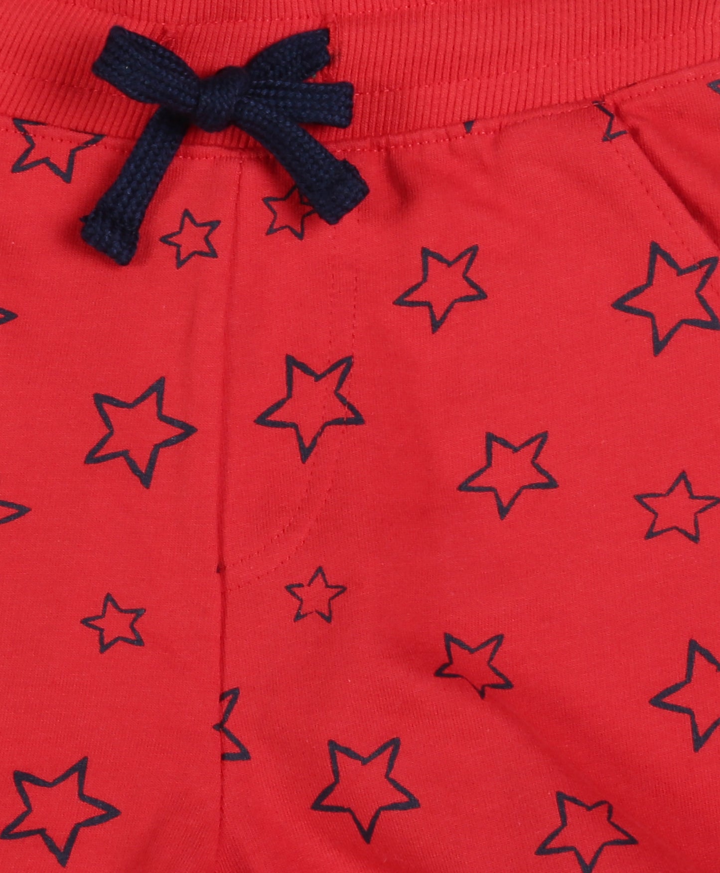 Plum Tree Boys Star Printed Shorts-RED