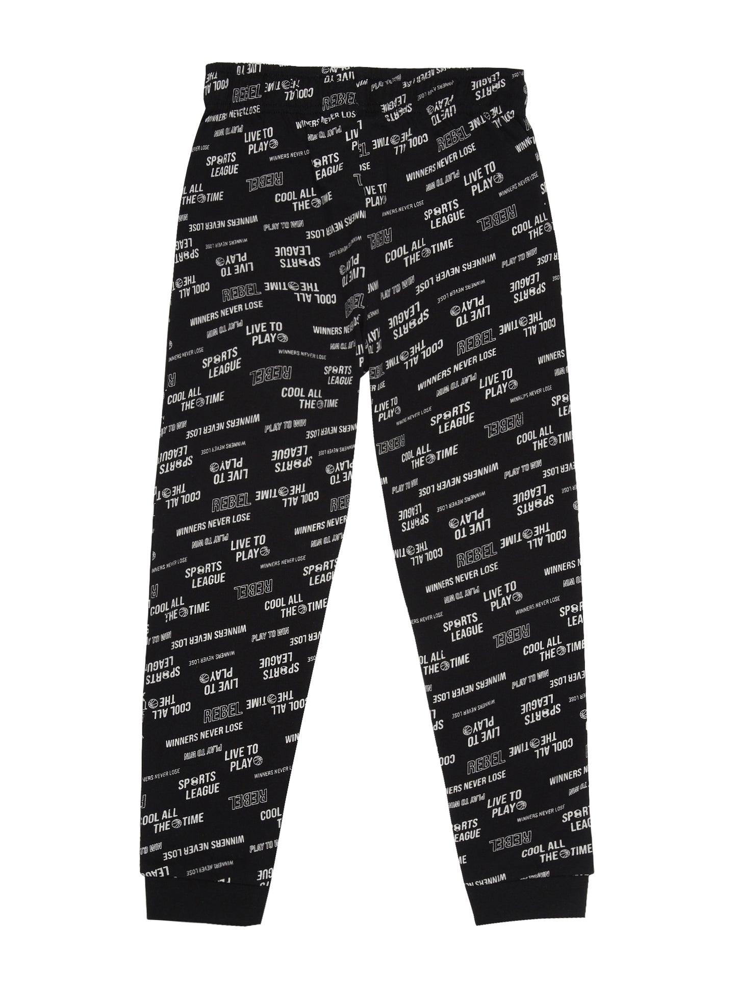 Boys pure cotton pack of 2 Joggers with Camoflague Print-BLACK CAMO AOP