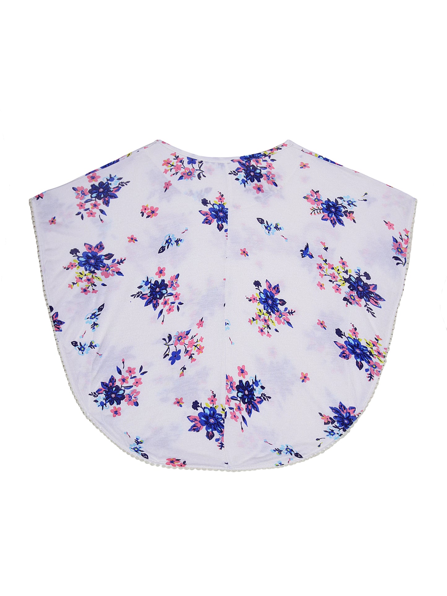 Girls Set of 2 printed Soft Rayon Poncho T-shirts-OFF WHITE ORANGE