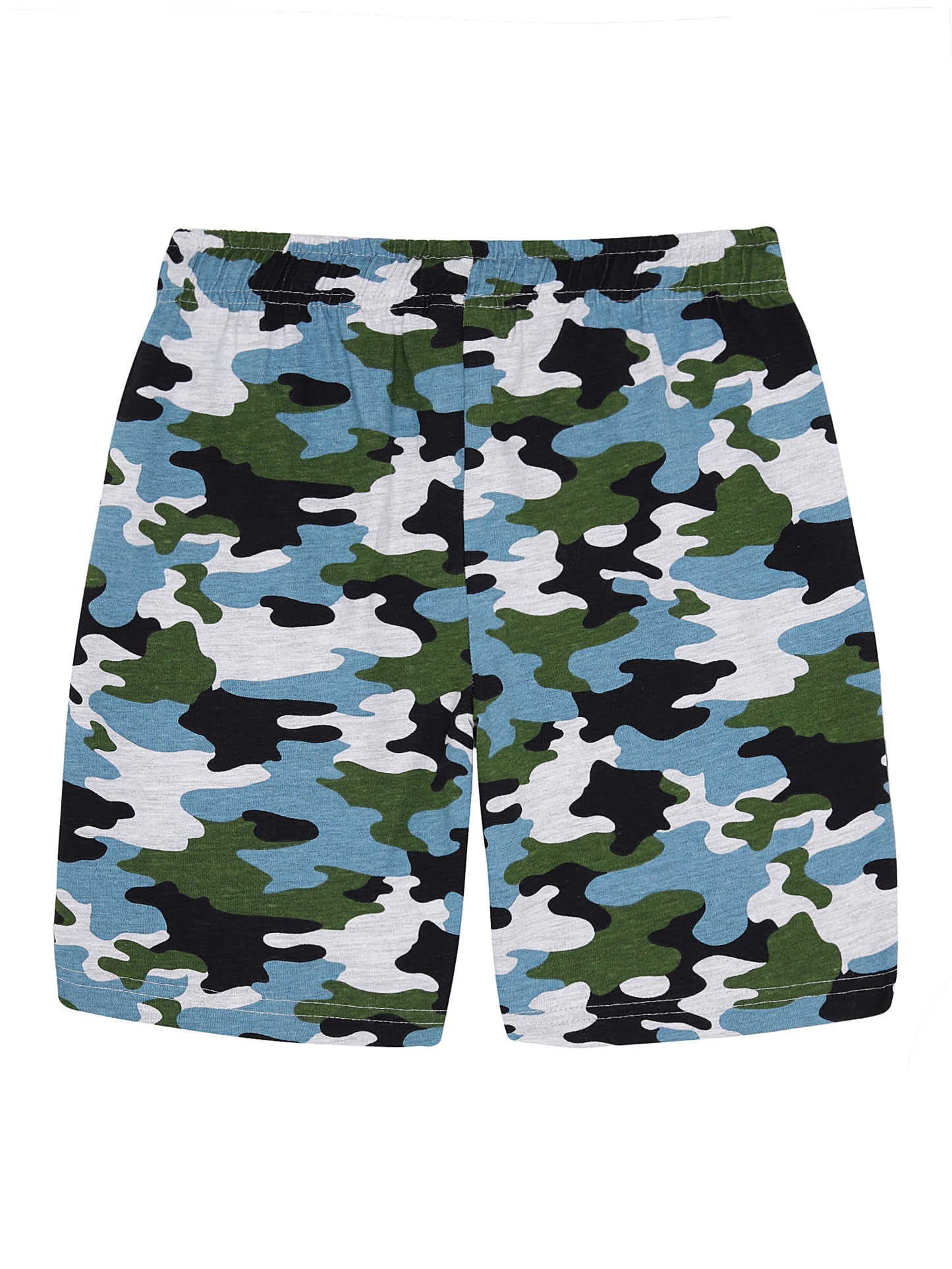 Boys Pure Cotton 2 pack printed Jersey shorts-CAMOFLAGUE NAVY
