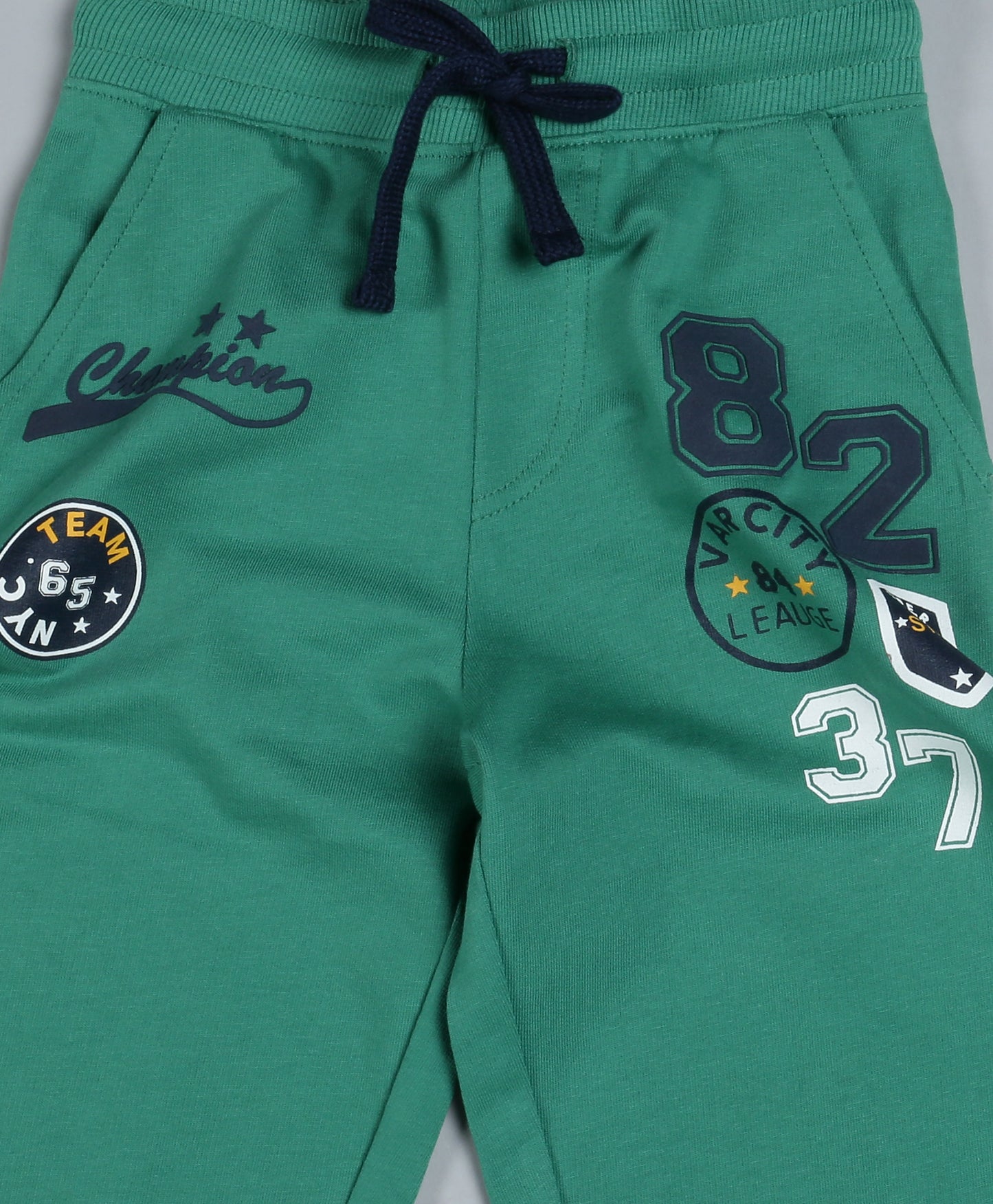 Plum Tree Boys NYC Team Print Jogger Track Pant-GREEN