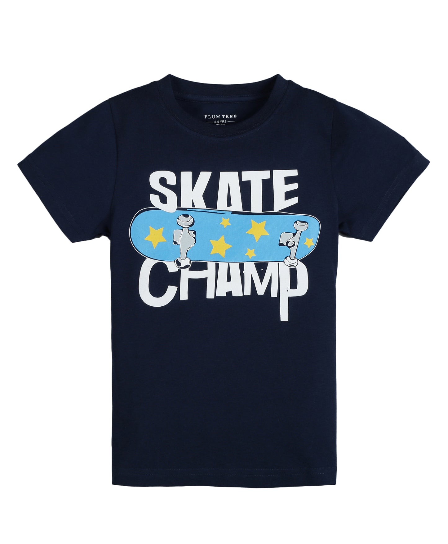 Plum Tree Boys Half Sleeve Skate Champ Print T-shirt( Pack of 2)