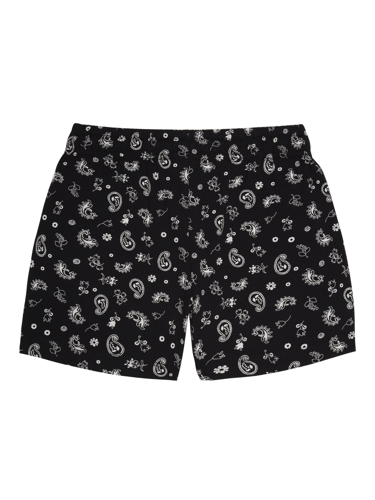 Girls Pure cotton 2 pack All Over Printed Shorts-BLACK TRUE NAVY