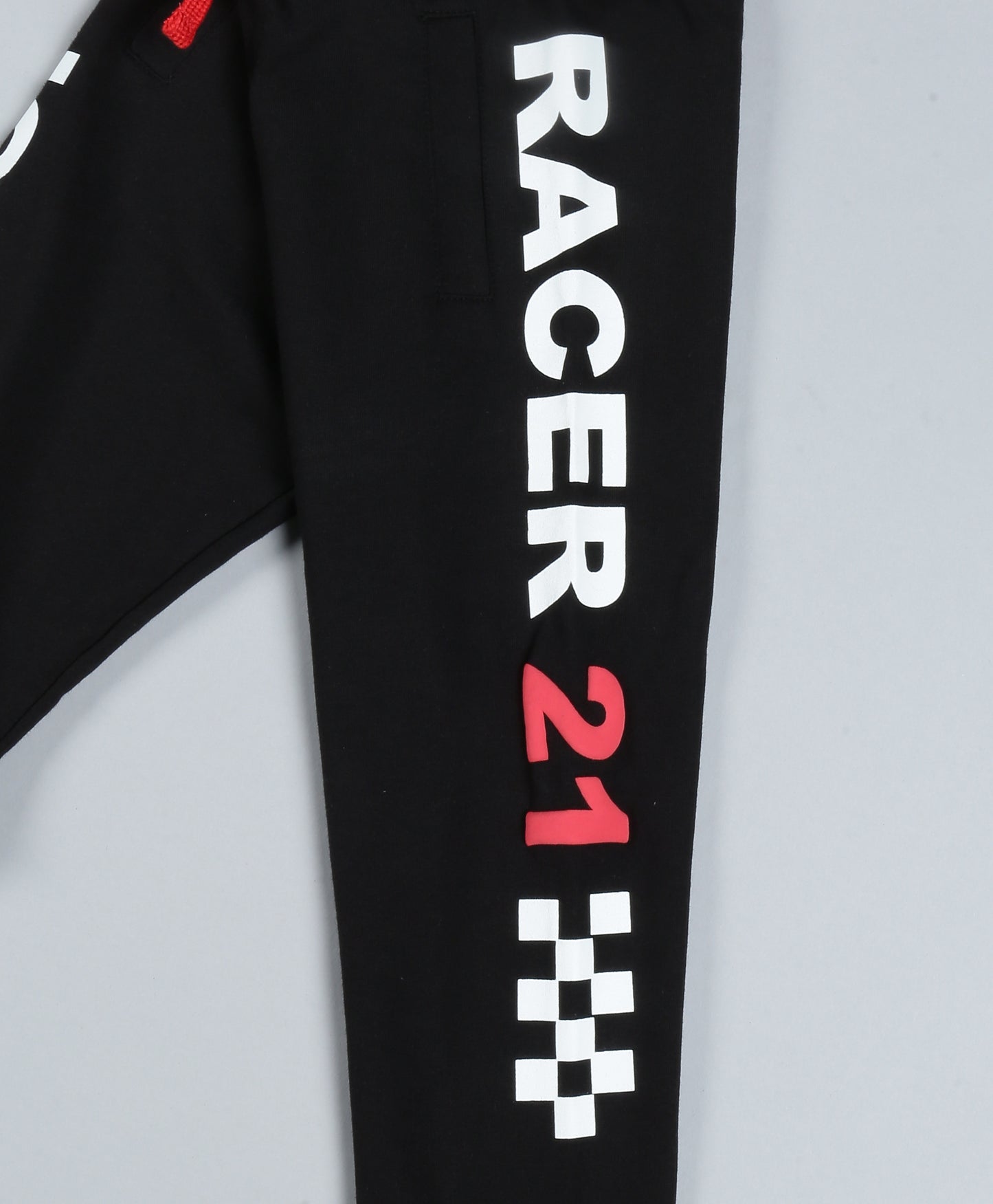 Plum Tree Boys Super Print Jogger Track Pant-BLACK