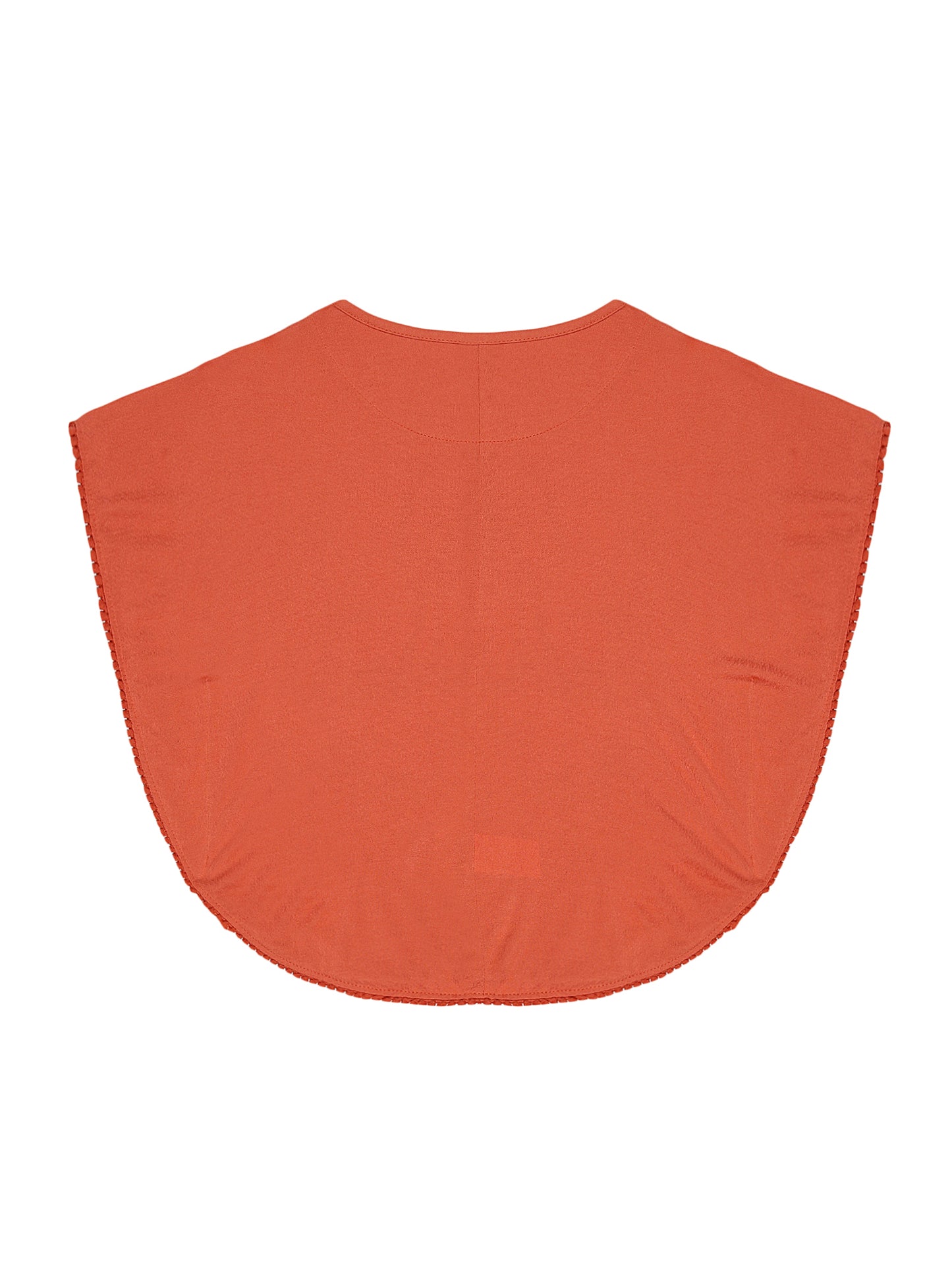 Girls Set of 2 printed Soft Rayon Poncho T-shirts-OFF WHITE ORANGE
