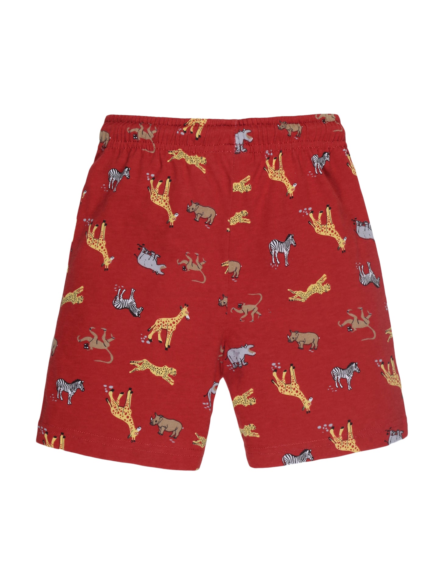Plum Tree Boys Space Print shorts ( Pack of 2)-NAVY DARK ORANGE