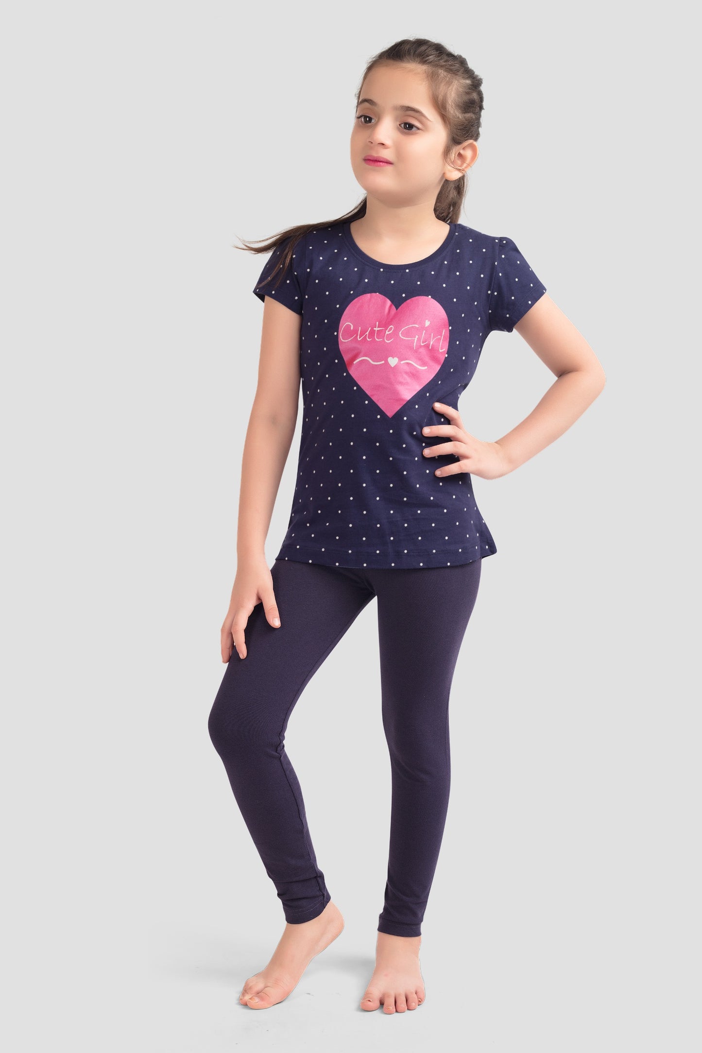 Girls Pure cotton All Over Printed Top and Leggings Set (Pack Of 4 ) - Multi