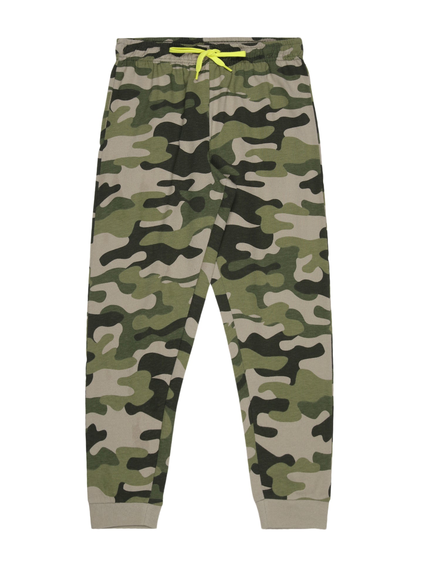 Boys pure cotton pack of 2 Joggers with Camoflague Print-BLACK CAMO AOP