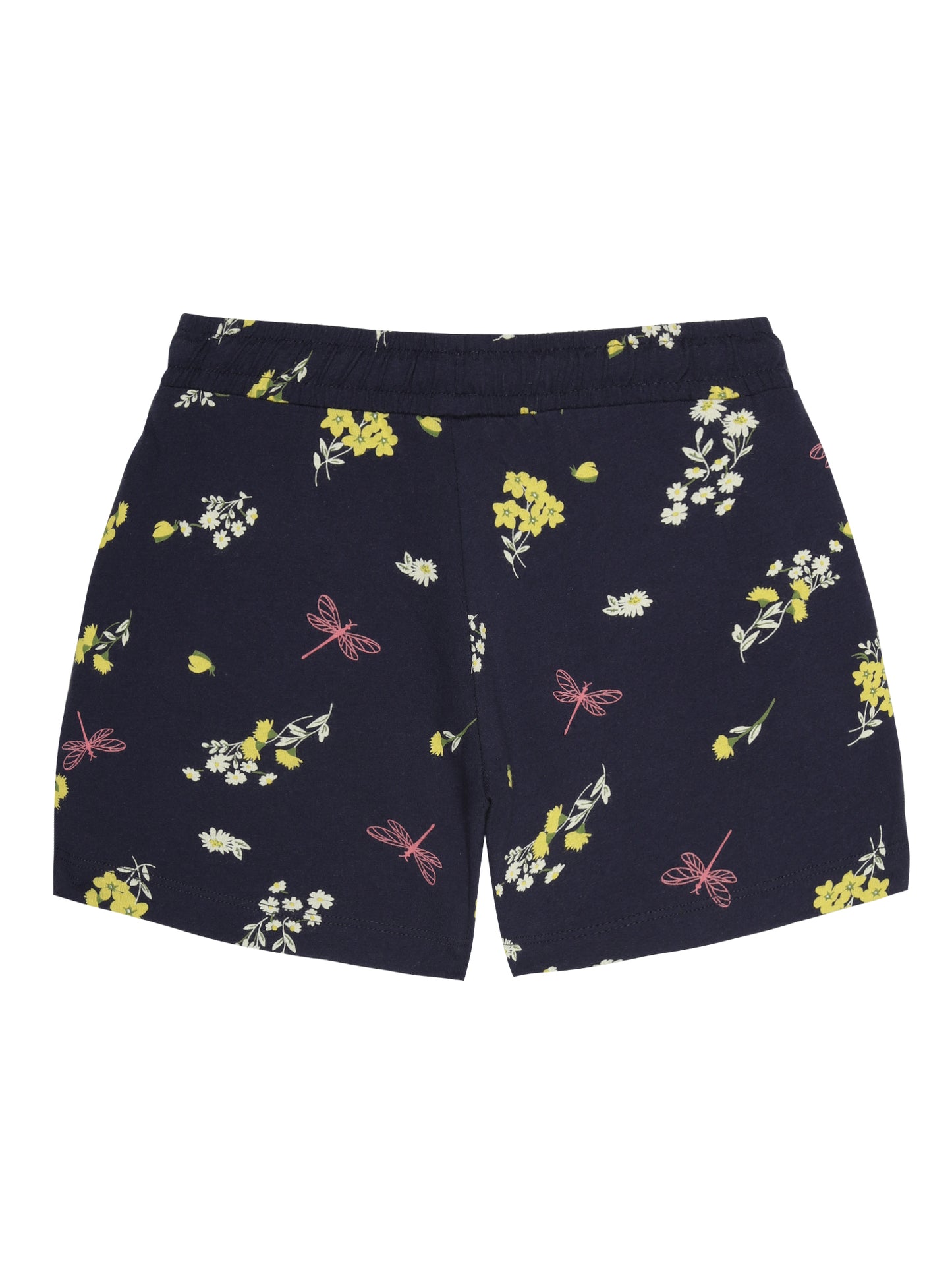 Girls 2 piece pure cotton All Over Printed Co-ordinating Top and Short Set-TRUE NAVY AOP