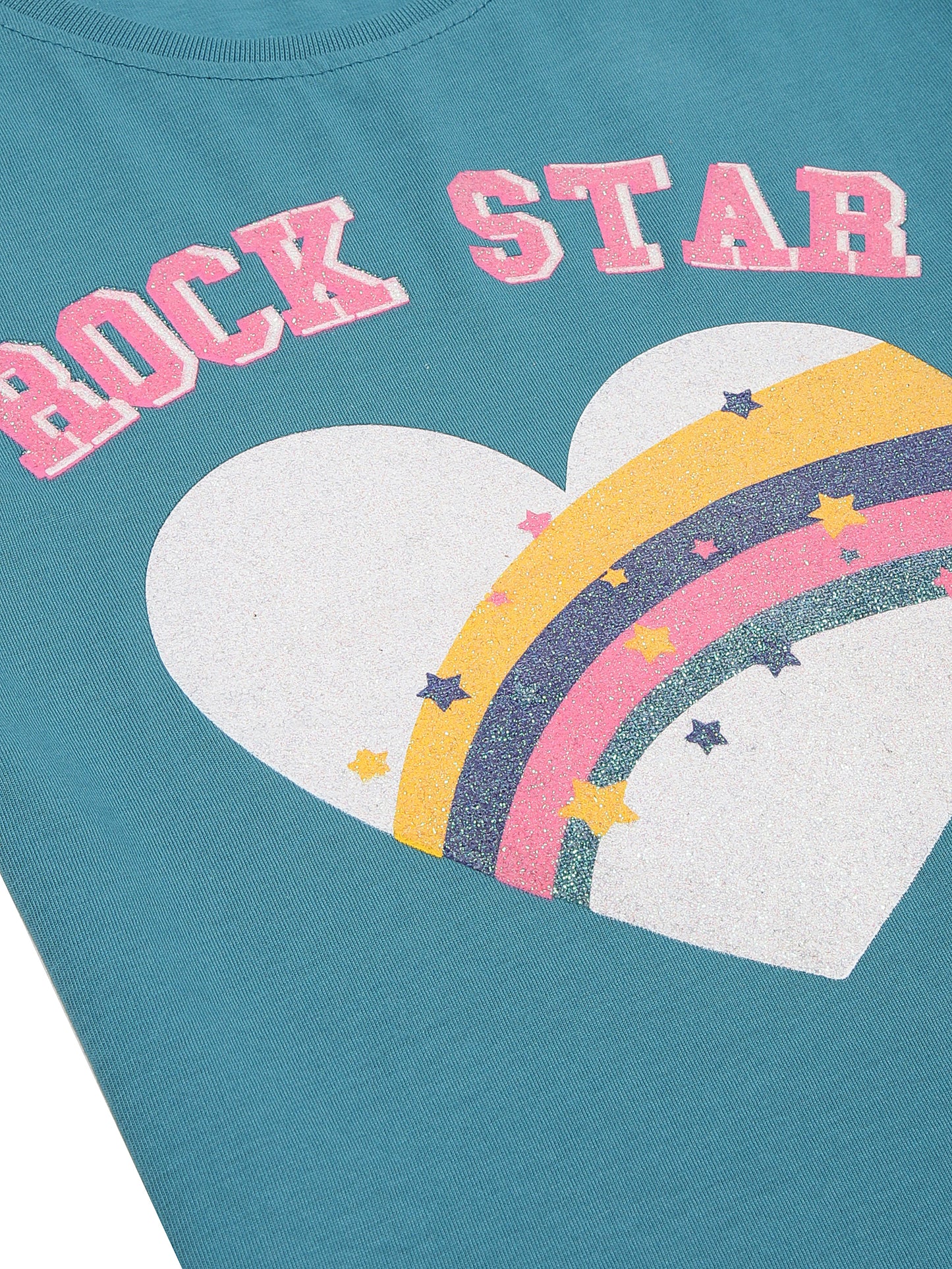 Girls Set of 2 Pure Cotton Oversized T-shirt-PINK BLUE