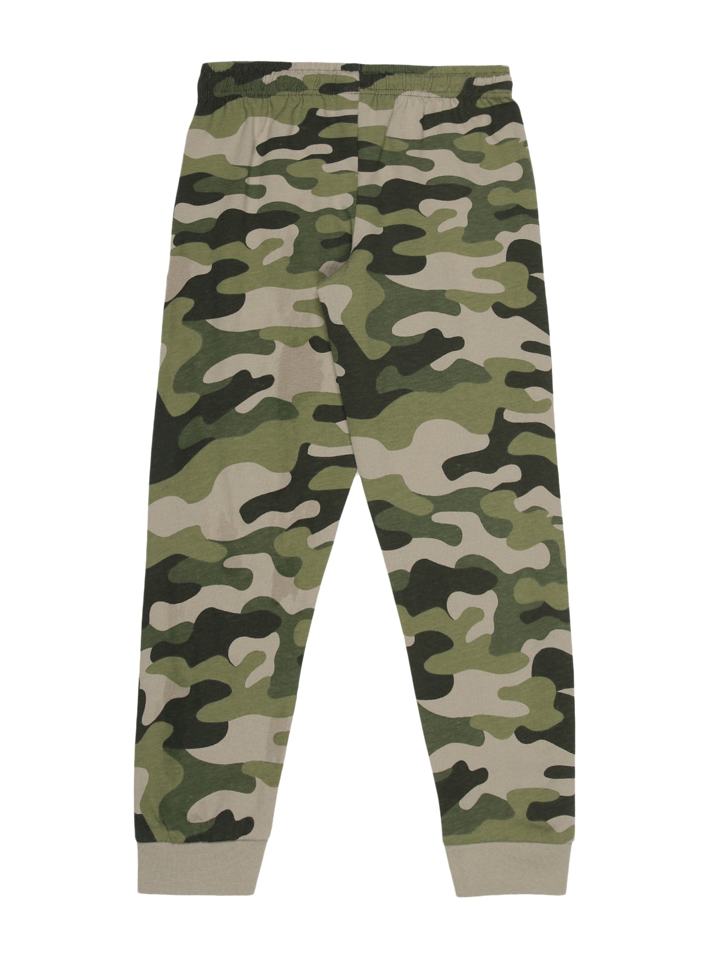 Boys pure cotton pack of 2 Joggers with Camoflague Print-BLACK CAMO AOP