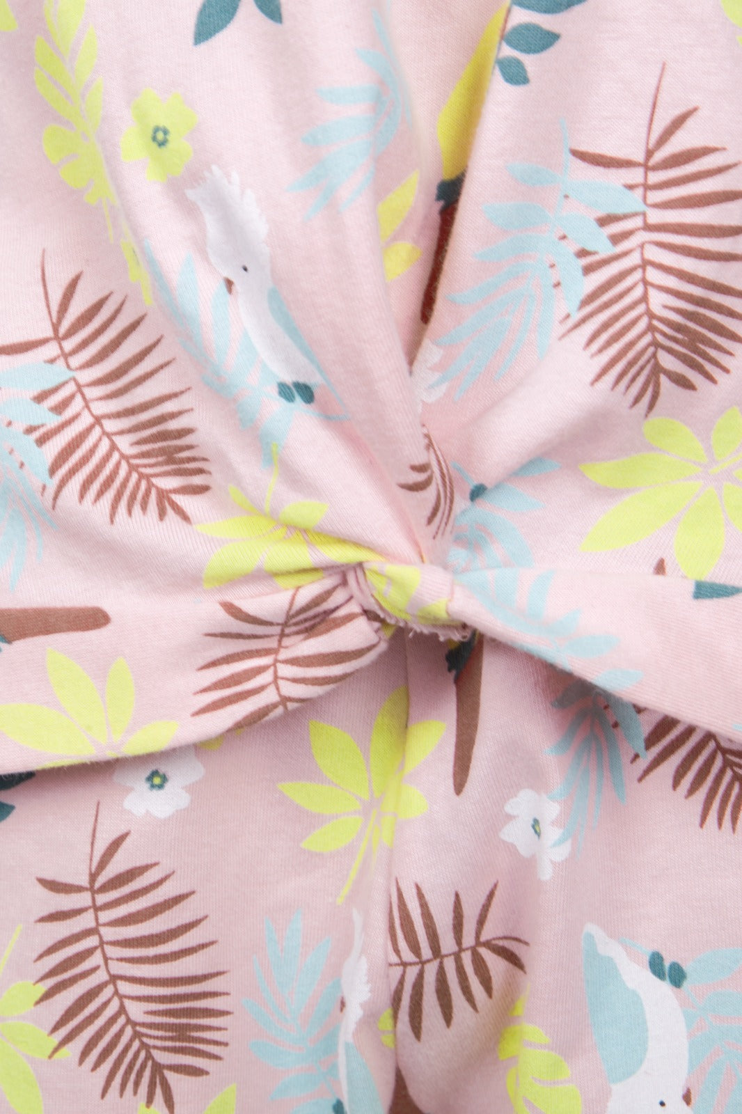Girls 2 piece pure cotton All Over Printed Co-ordinating Top and Short Set-SOFT PINK AOP