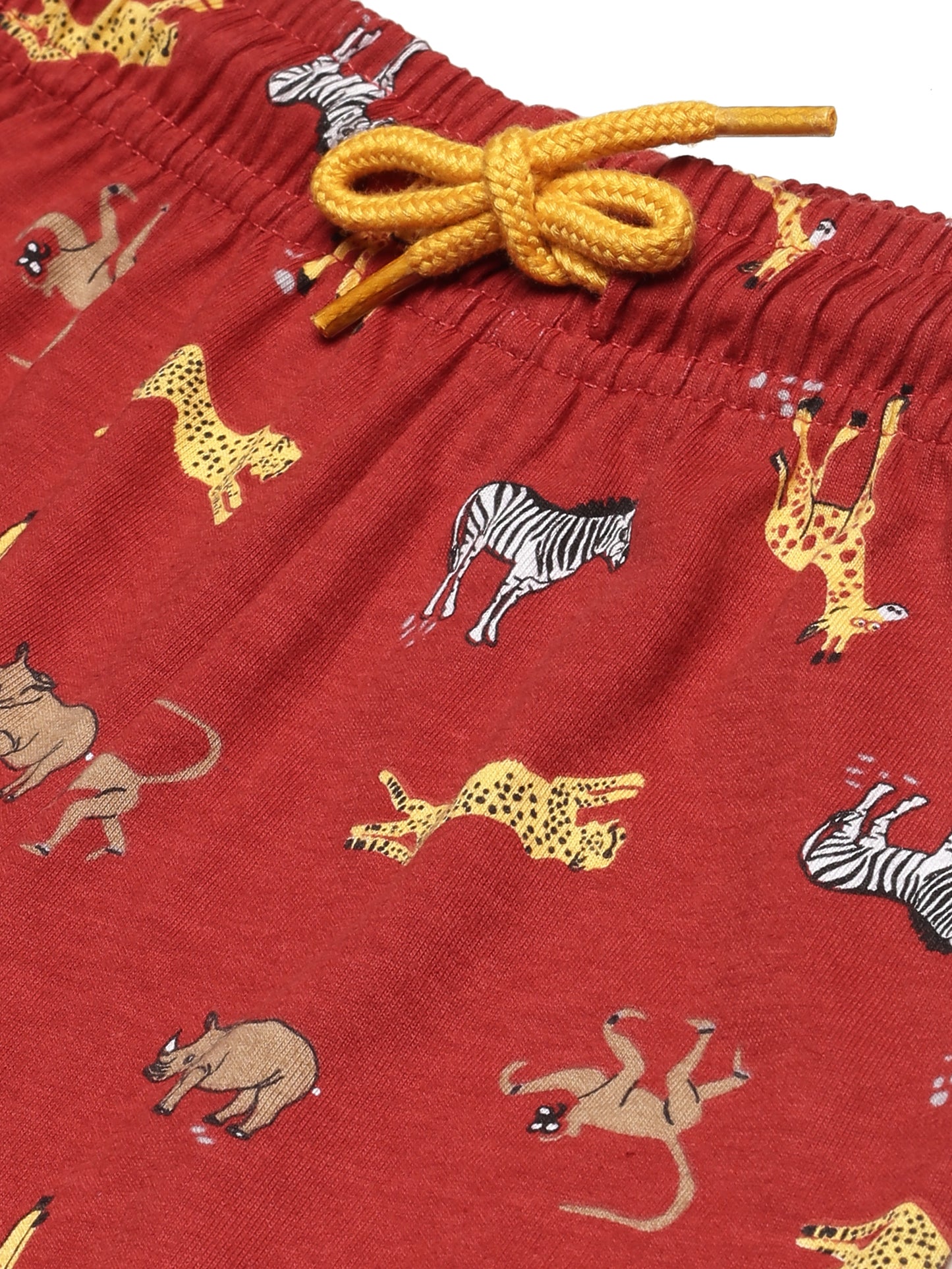 Plum Tree Boys Space Print shorts ( Pack of 2)-NAVY DARK ORANGE