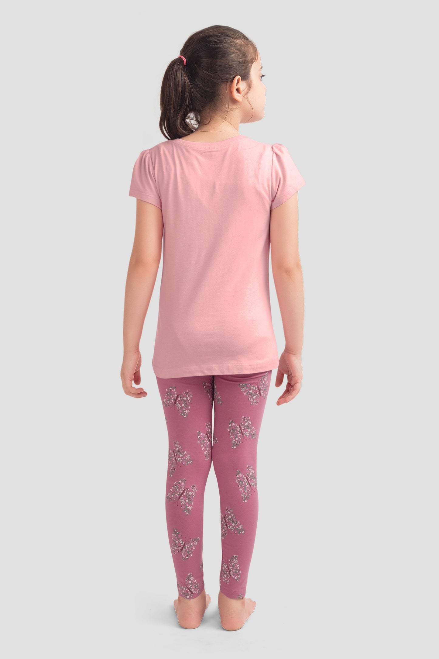 Girls Pure cotton All Over Printed Top and Leggings Set (Pack Of 4 ) - Multi