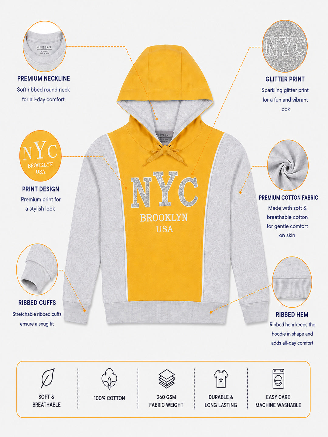 Girls Premium Soft cotton full sleeve Hooded Sweatshirt