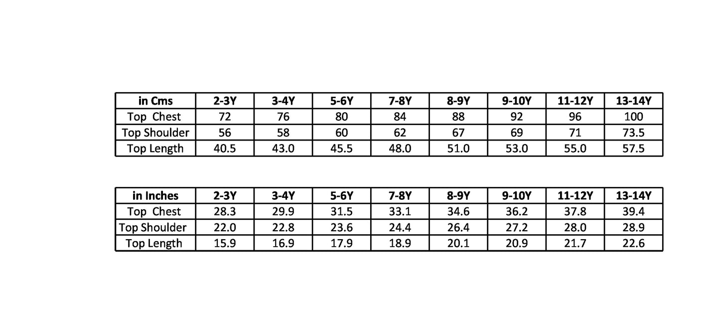 Girls Set of 2 printed Soft Rayon Poncho T-shirts-OFF WHITE ORANGE