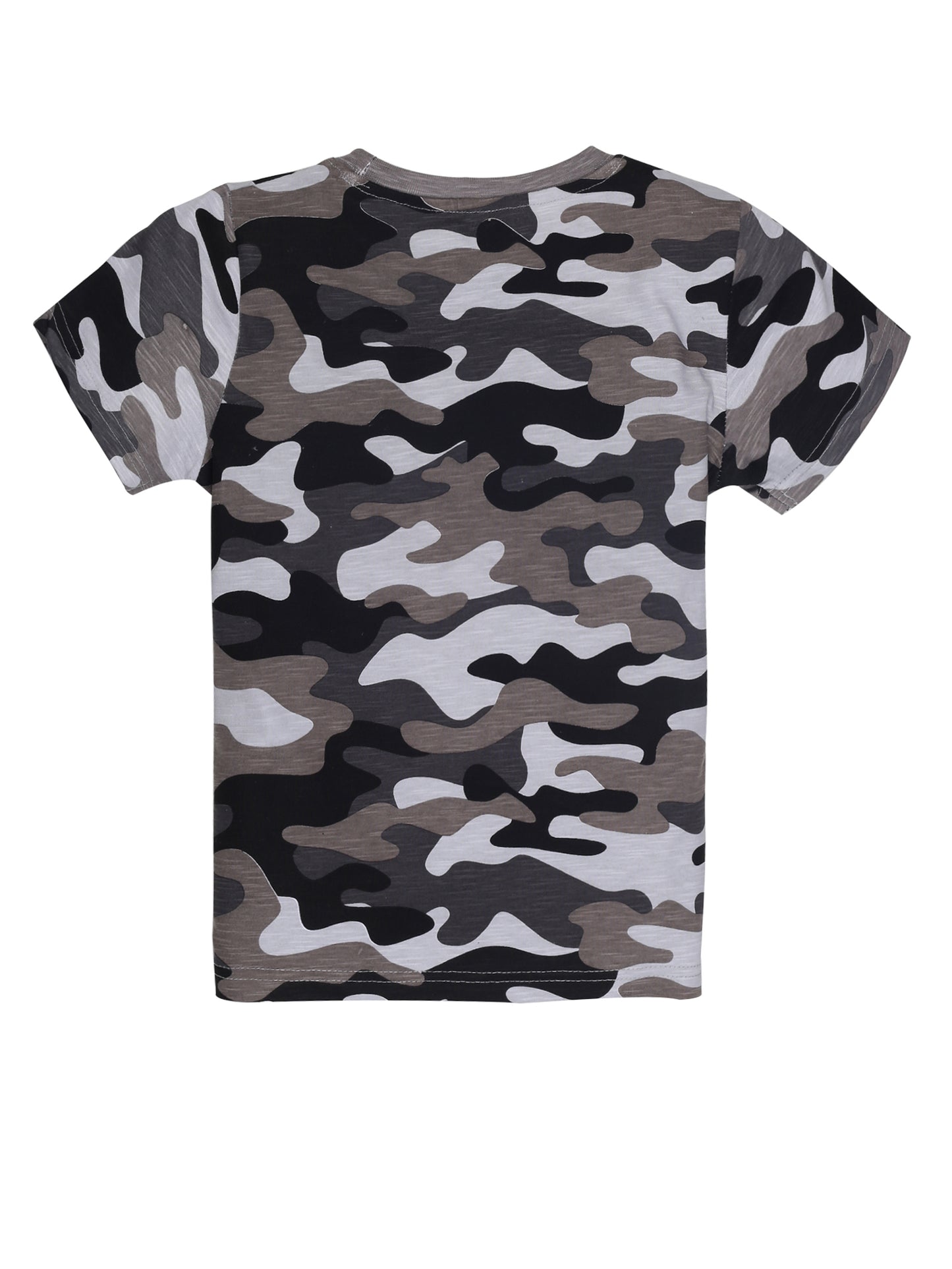 Plum Tree Boys Half Sleeve Camoflague Print T-shirt( Pack of 2)-LIGHT GREY CAMOFLAGUE