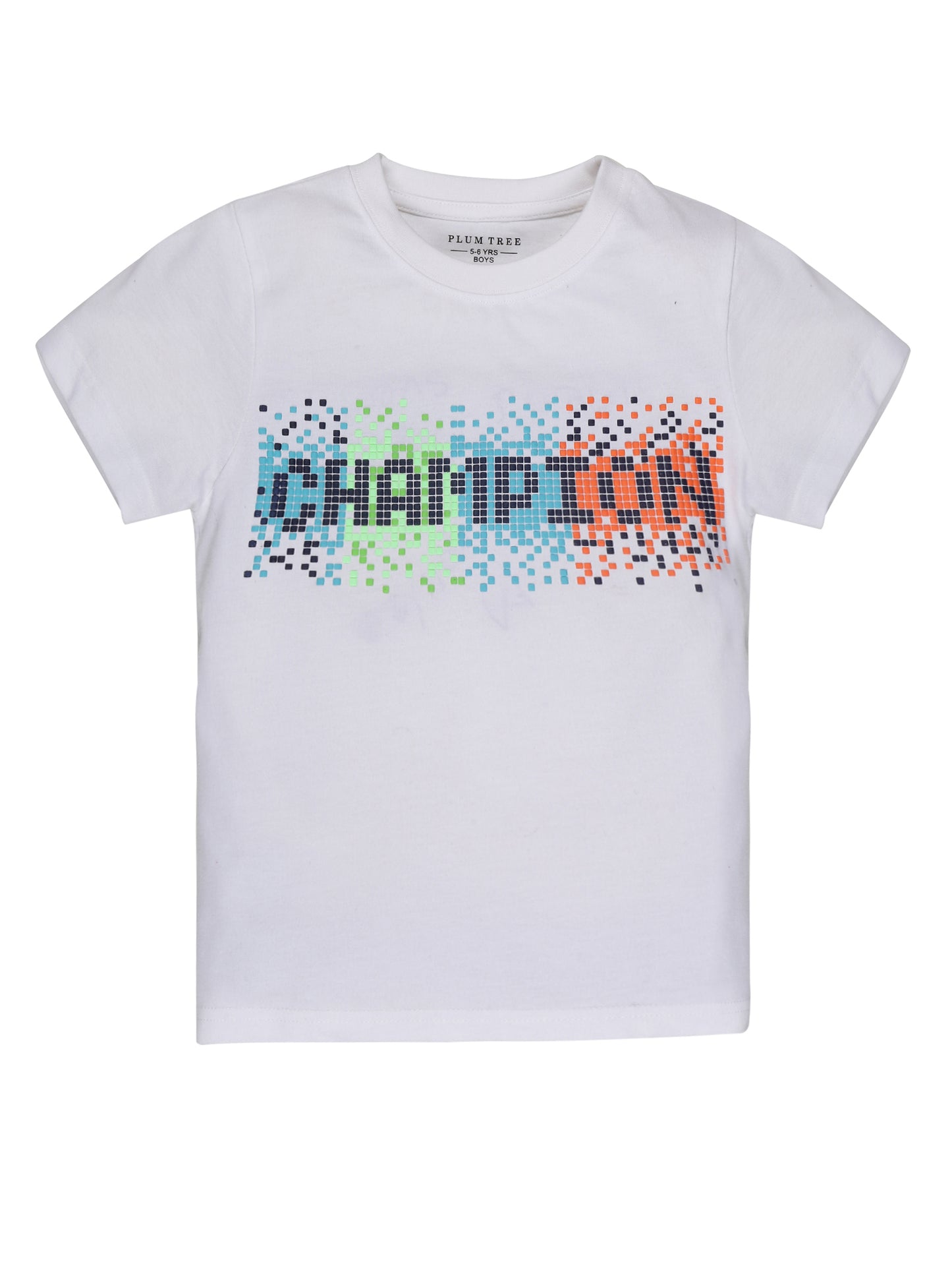 Plum Tree Boys Half Sleeve Champion Print T-shirt( Pack of 2)-RED WHITE