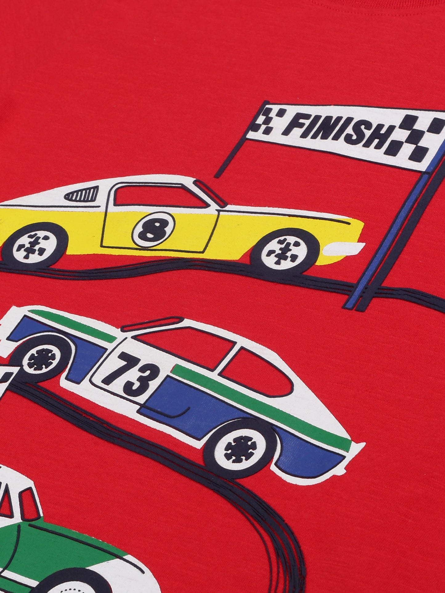 Plum Tree Boys Half Sleeve Champion Print T-shirt( Pack of 2)-RED WHITE
