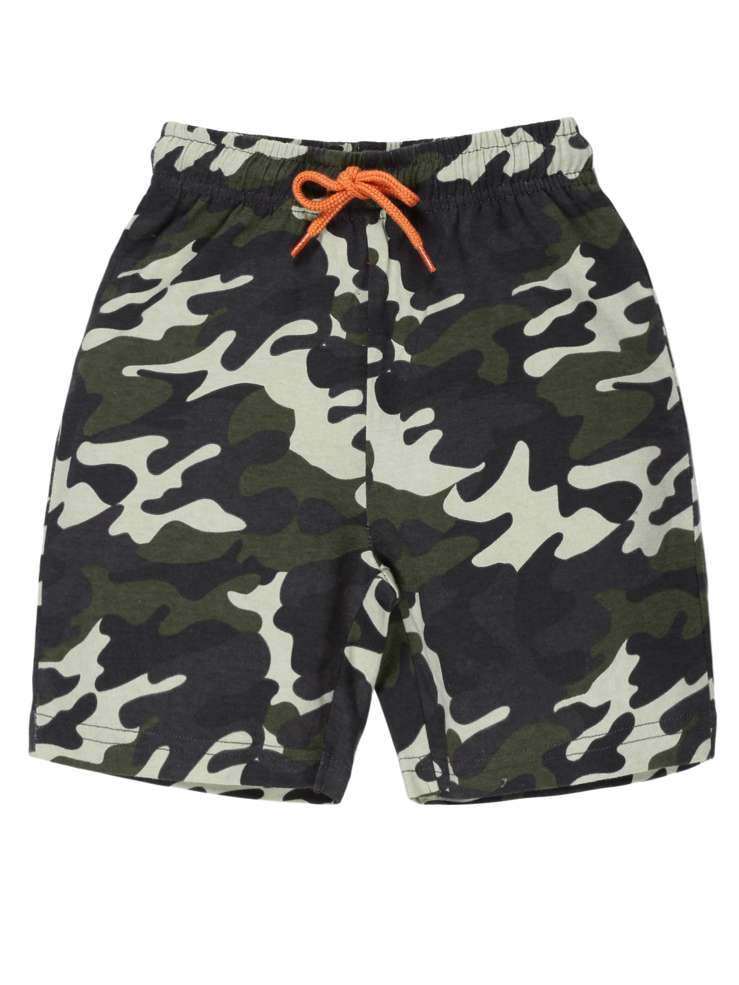 Plum Tree Boys Camoflague Print shorts ( Pack of 2)-CAMOFLAGUE GREY