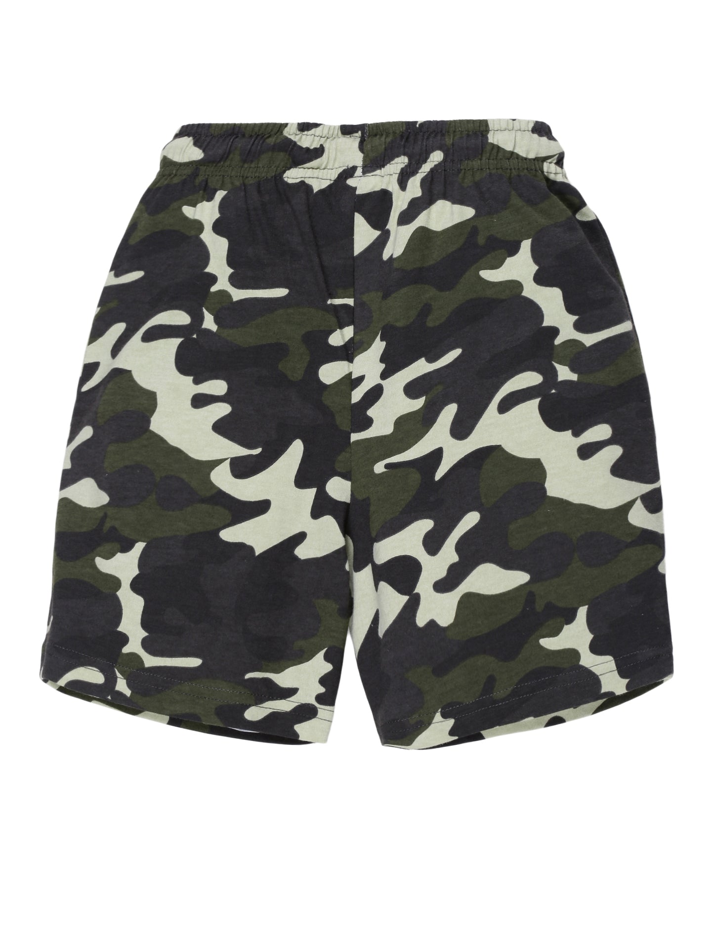 Plum Tree Boys Camoflague Print shorts ( Pack of 2)-CAMOFLAGUE GREY