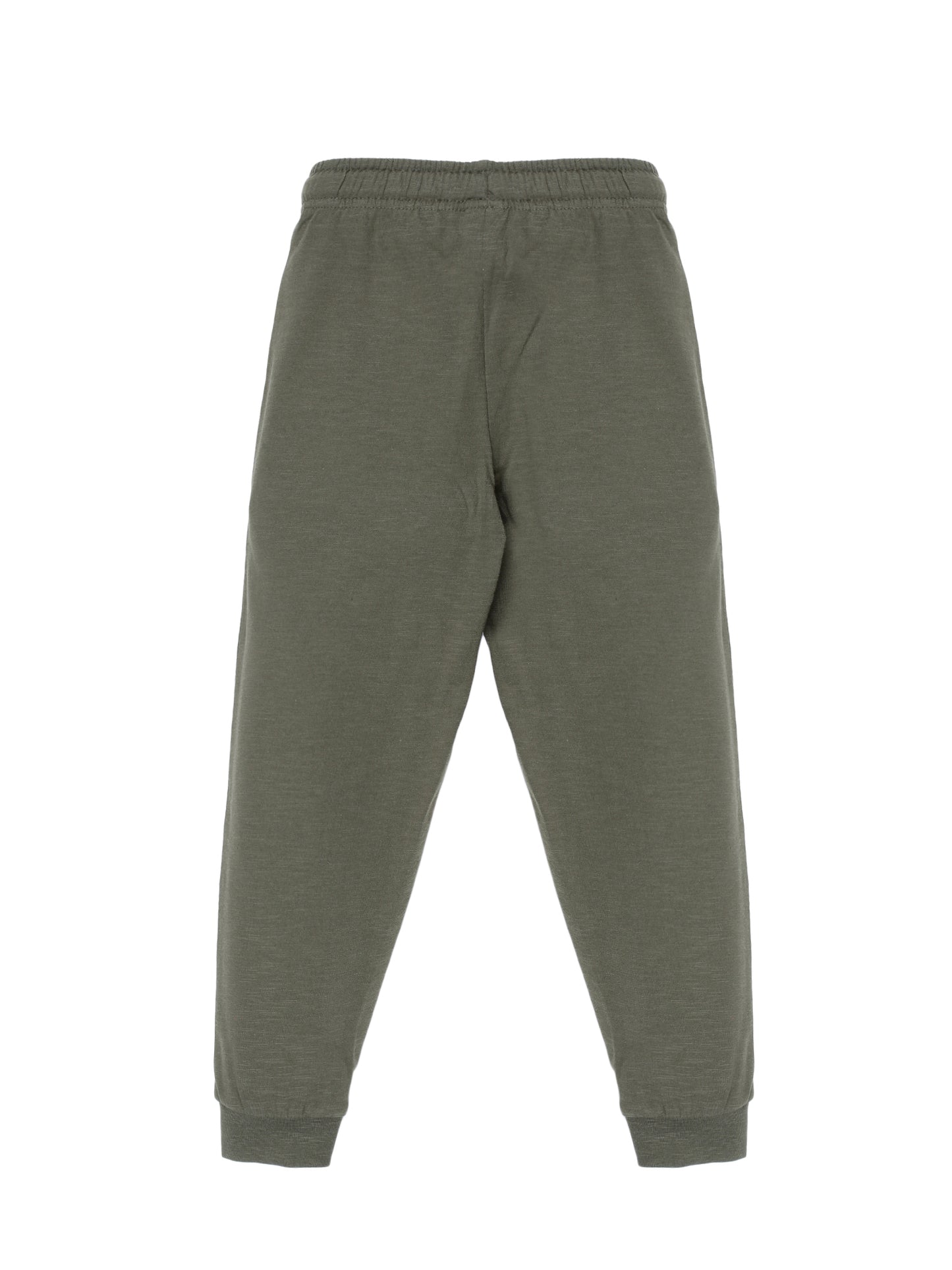 Plum Tree Girls Printed and solid Joggers( Pack of 2)-DARK RED OLIVE GREEN