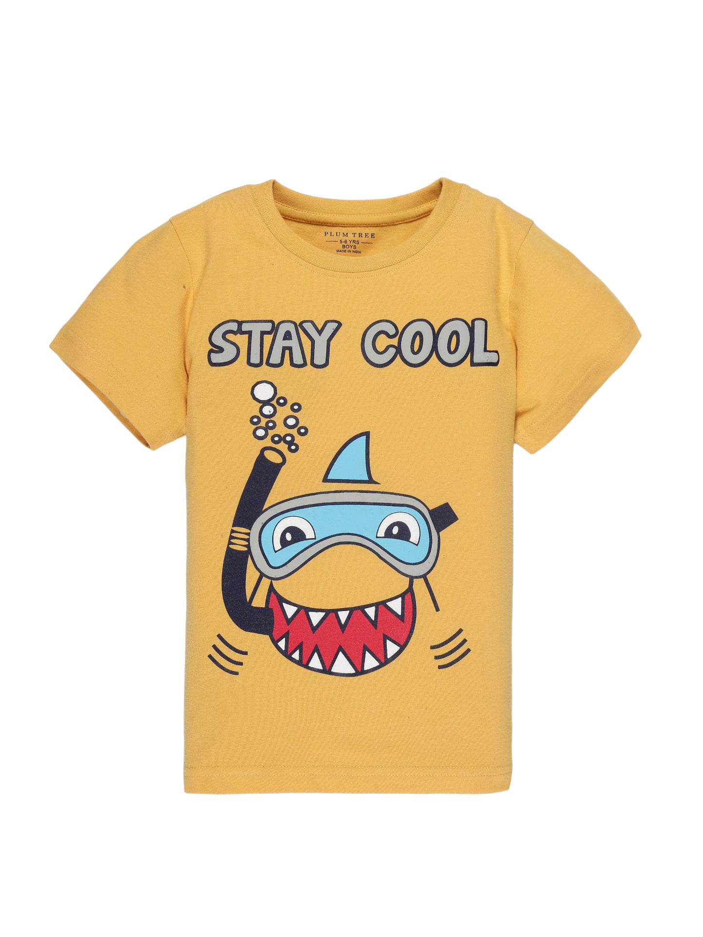 Plum Tree Boys Half Sleeve Cool Print T-shirt & Shorts ( Sets)-YELLOW CAMO