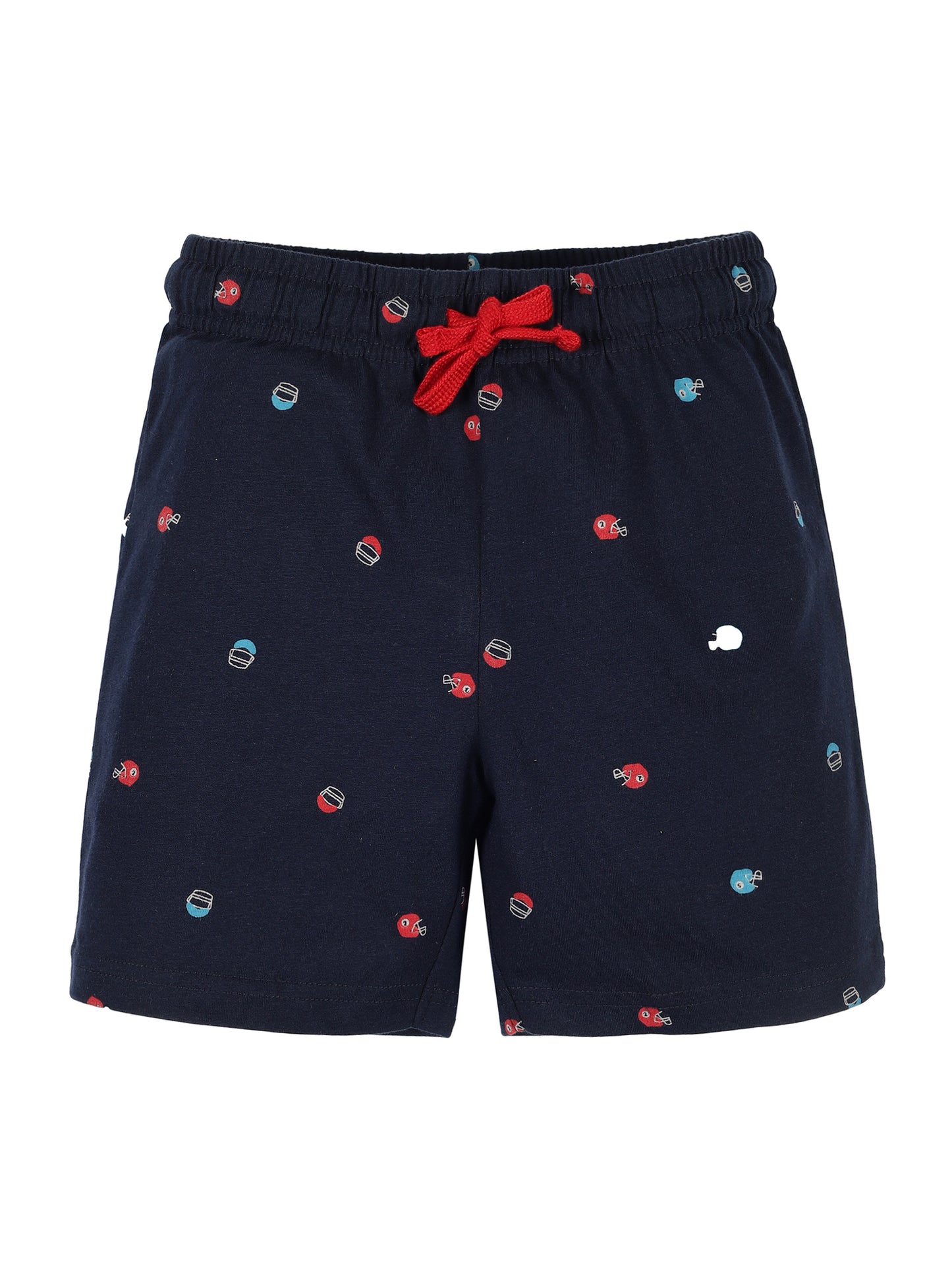 Plum Tree Boys Leaf Print shorts ( Pack of 2)-NAVY OLIVE