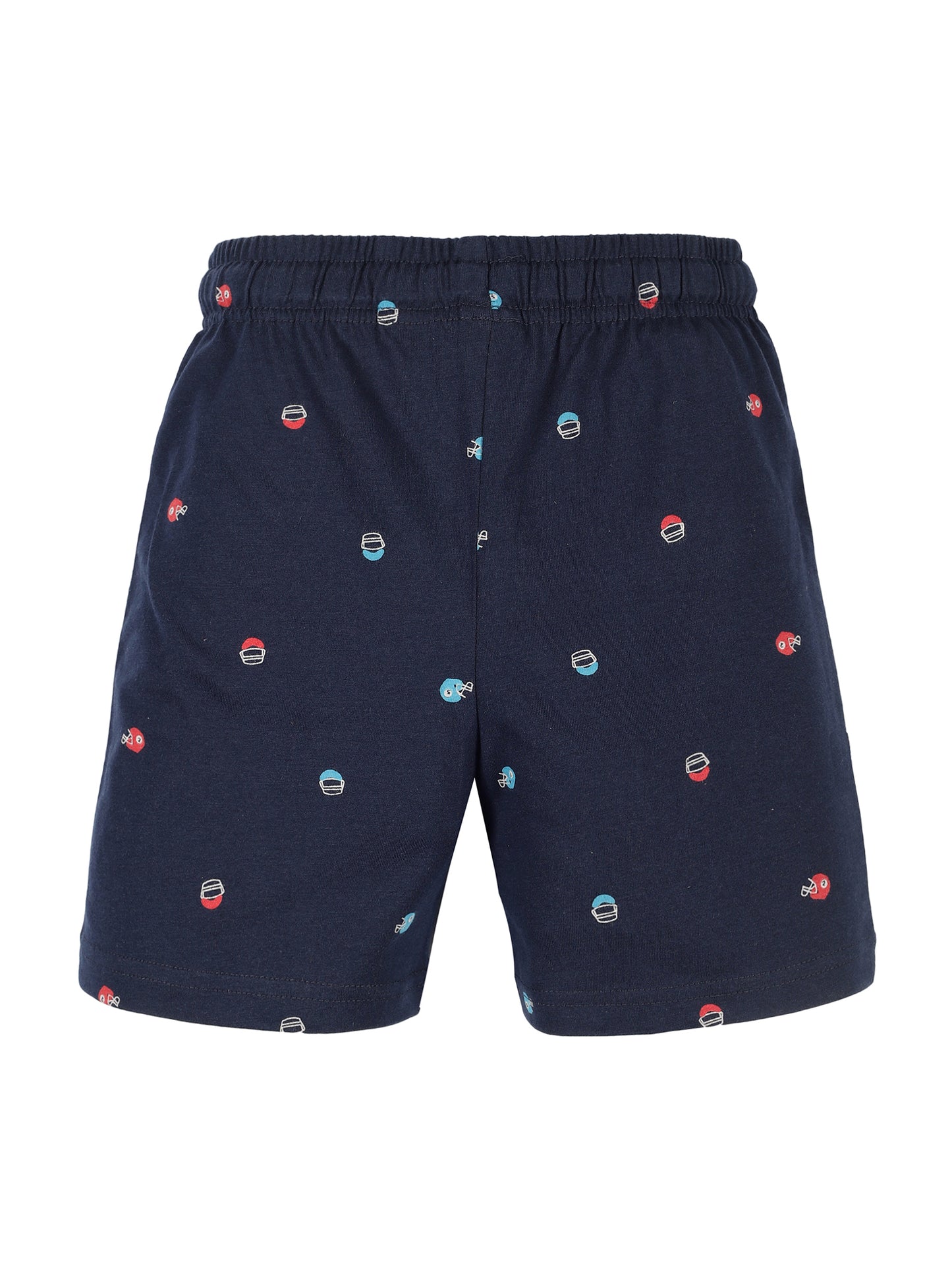 Plum Tree Boys Leaf Print shorts ( Pack of 2)-NAVY OLIVE