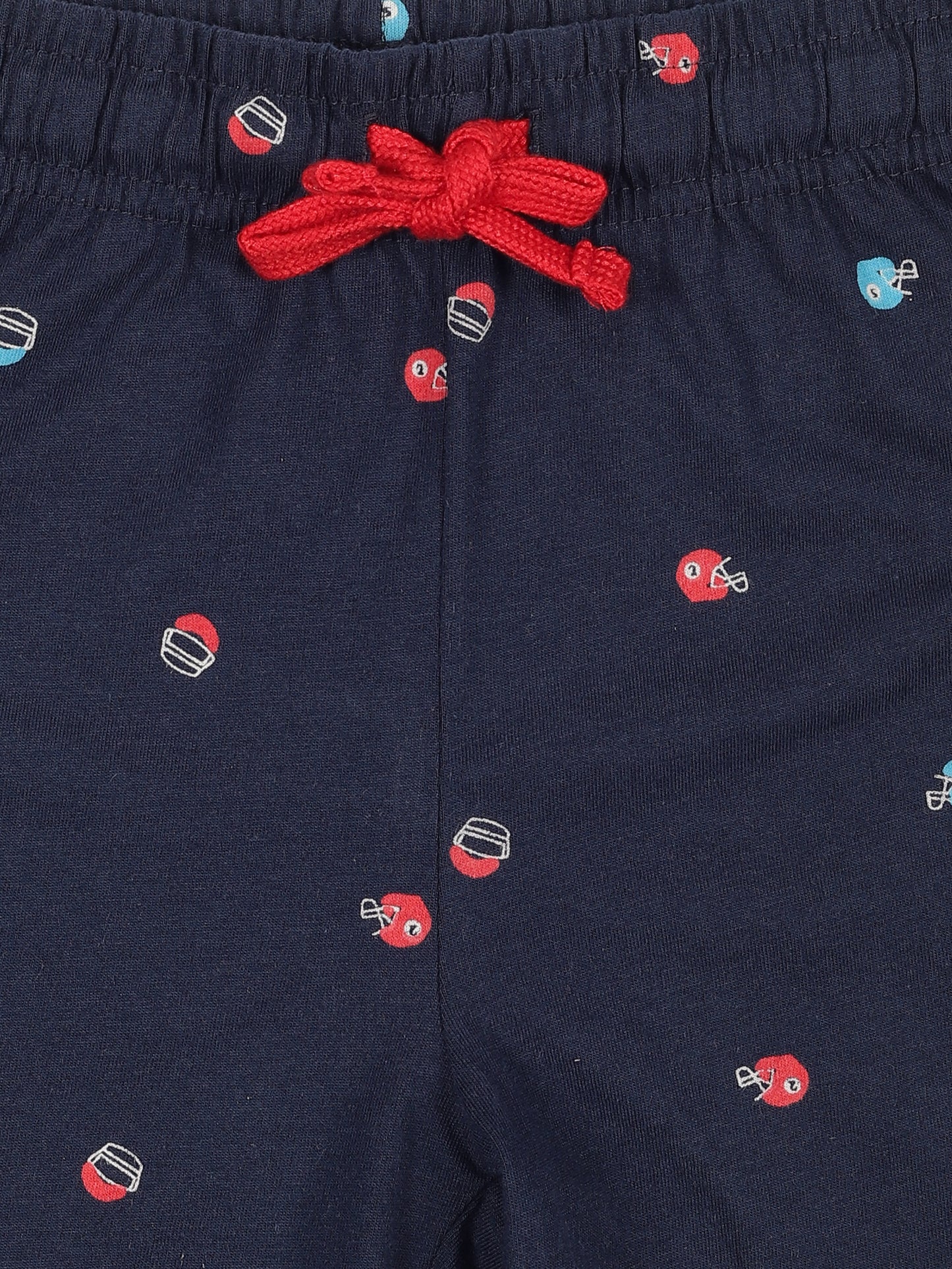 Plum Tree Boys Leaf Print shorts ( Pack of 2)-NAVY OLIVE