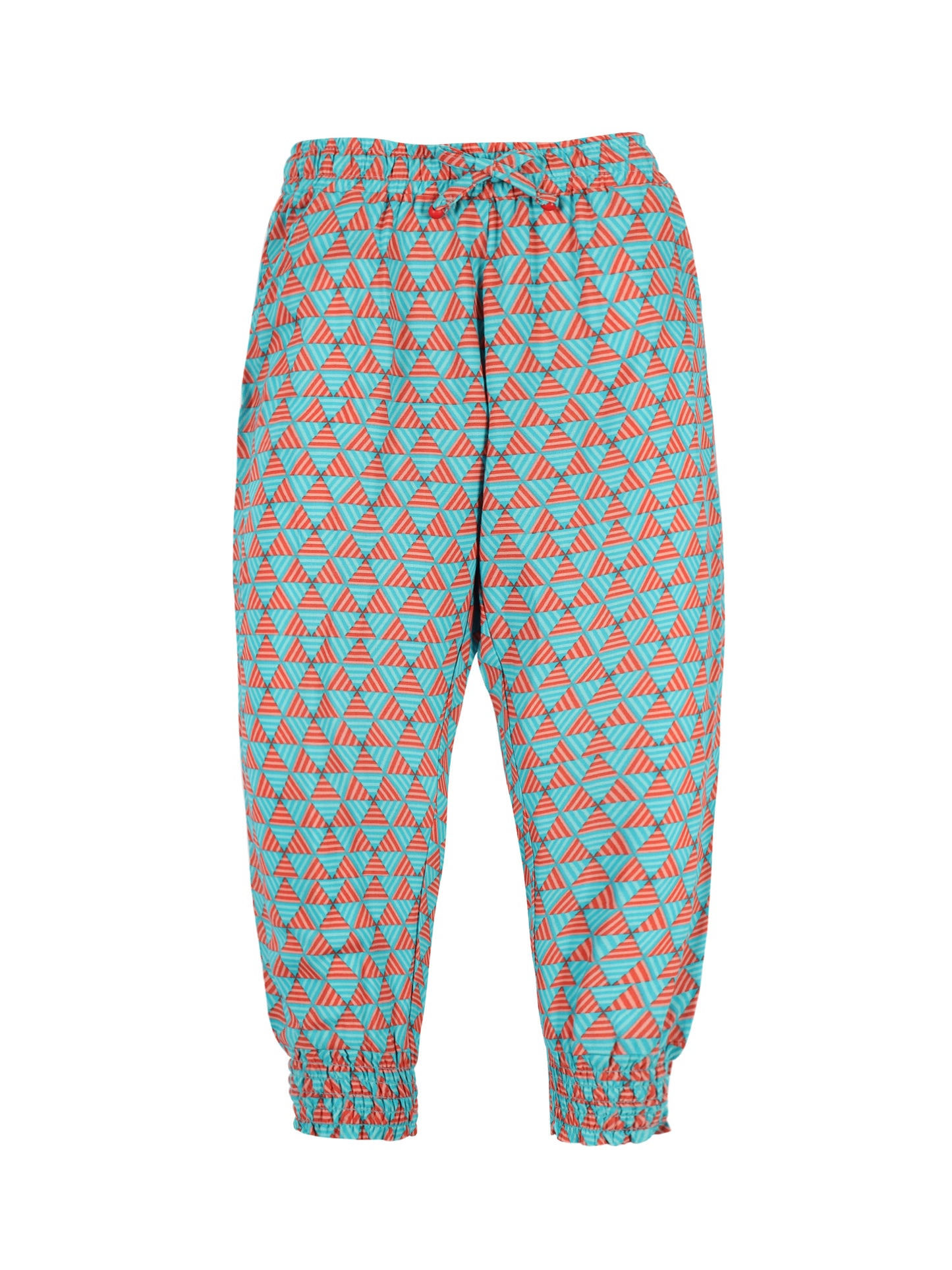 Plum Tree Girls Flower Print Rayon Pant ( Pack of 2)CORAL AOP GREEN AOP