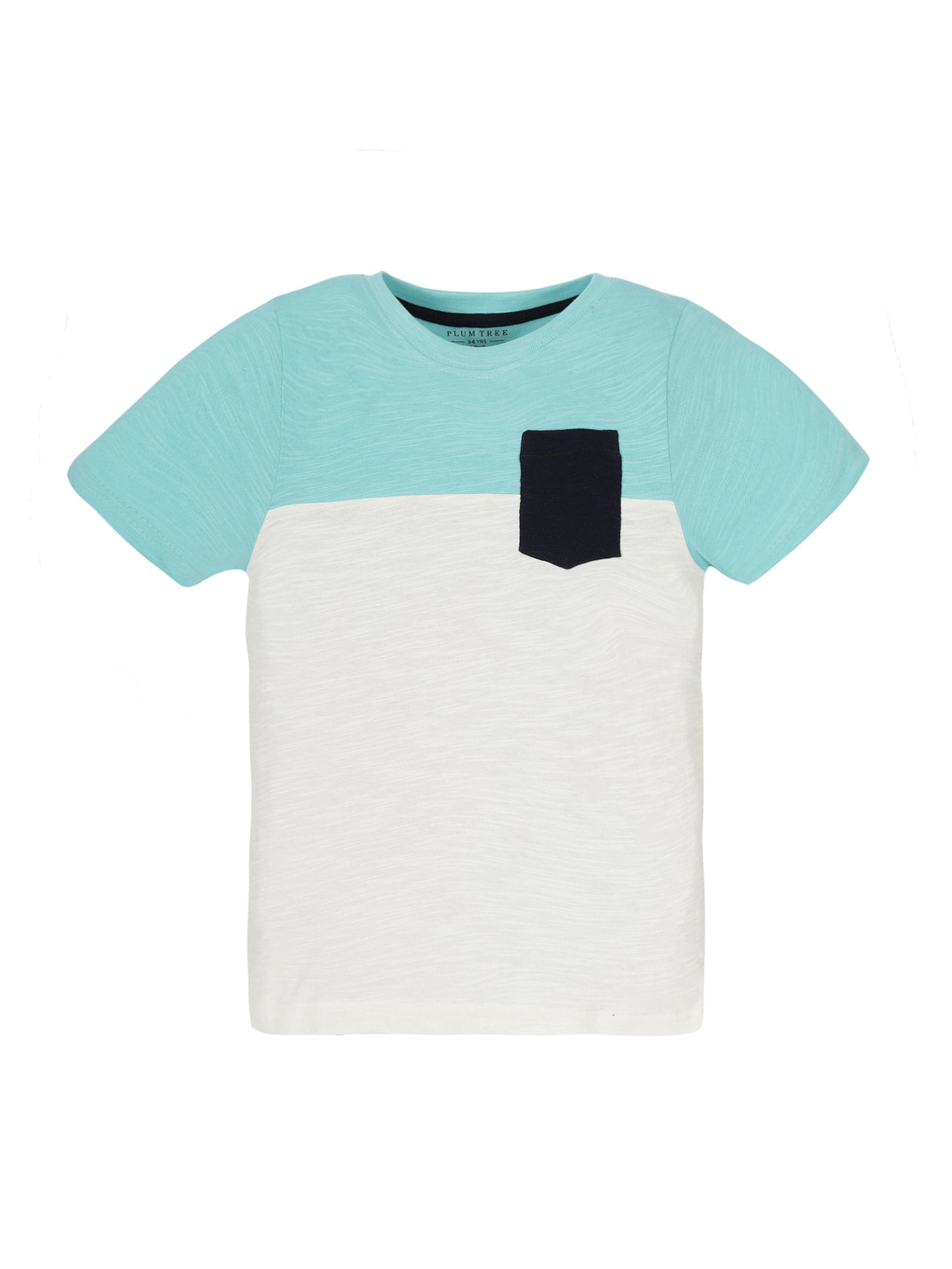 Plum Tree Boys Half Sleeve Cut and Shoe T-shirt & Jogger ( Sets)-OFF WHITE BLEACH MELANGE