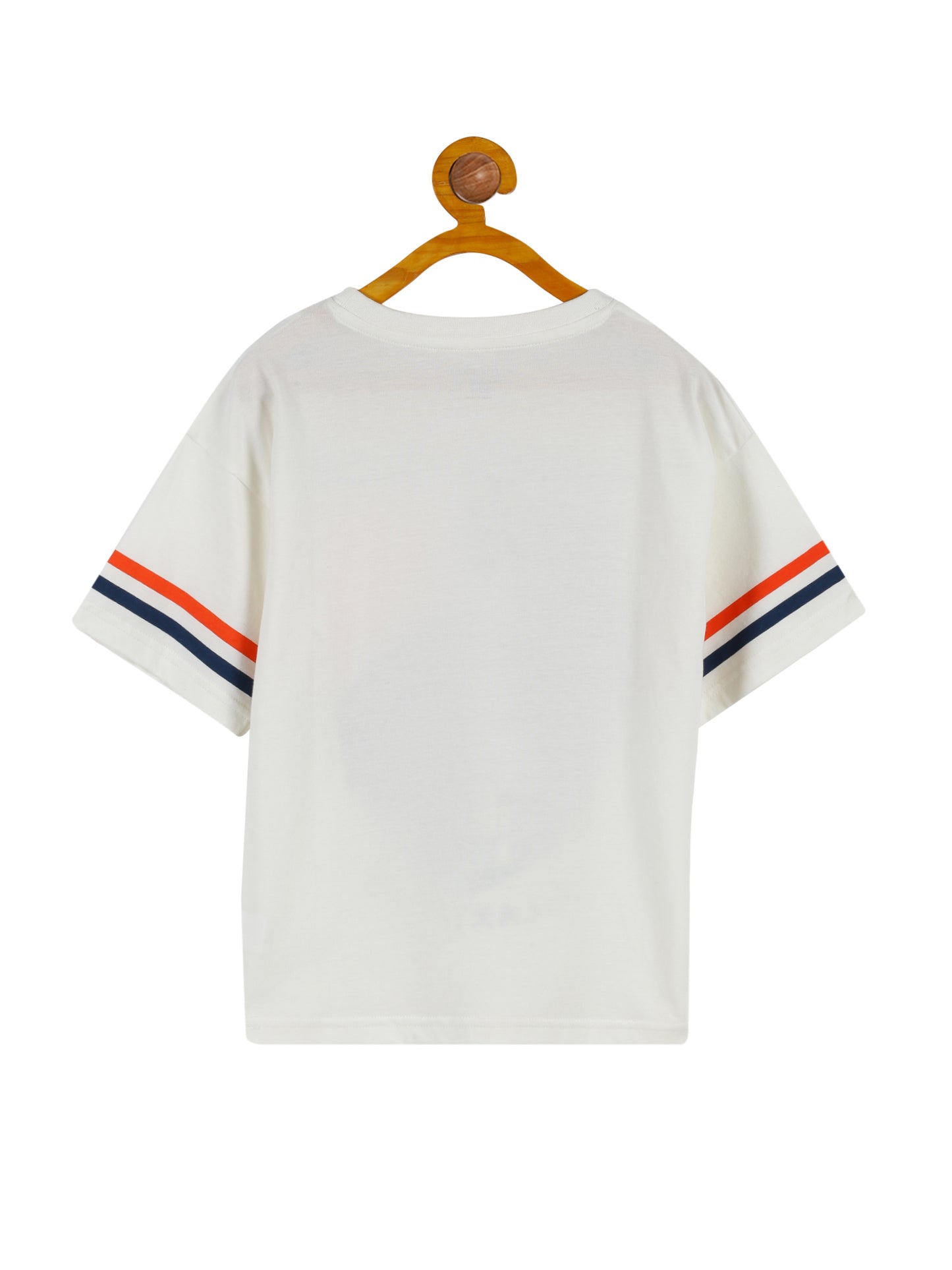 Plum Tree Boys Half Sleeve Rocket Print T-shirt & Jogger ( Sets)-OFF WHITE NAVY AOP