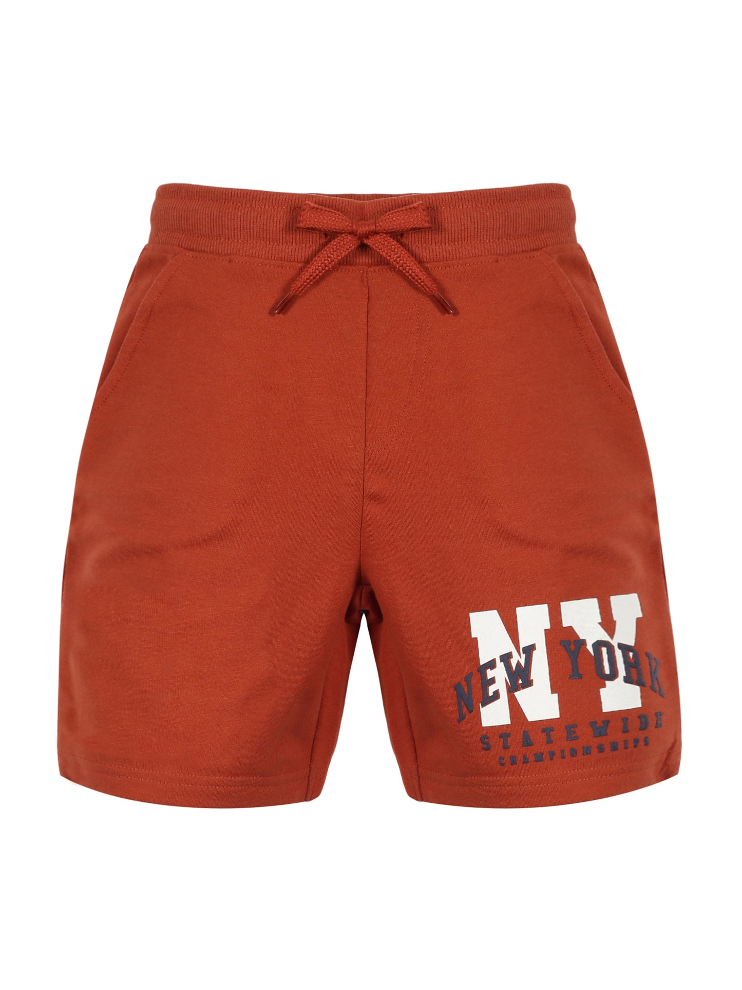 Plum Tree Boys Half Sleeve Tokyo Print T-shirt & Shorts ( Sets)-OFF WHITE ORANGE